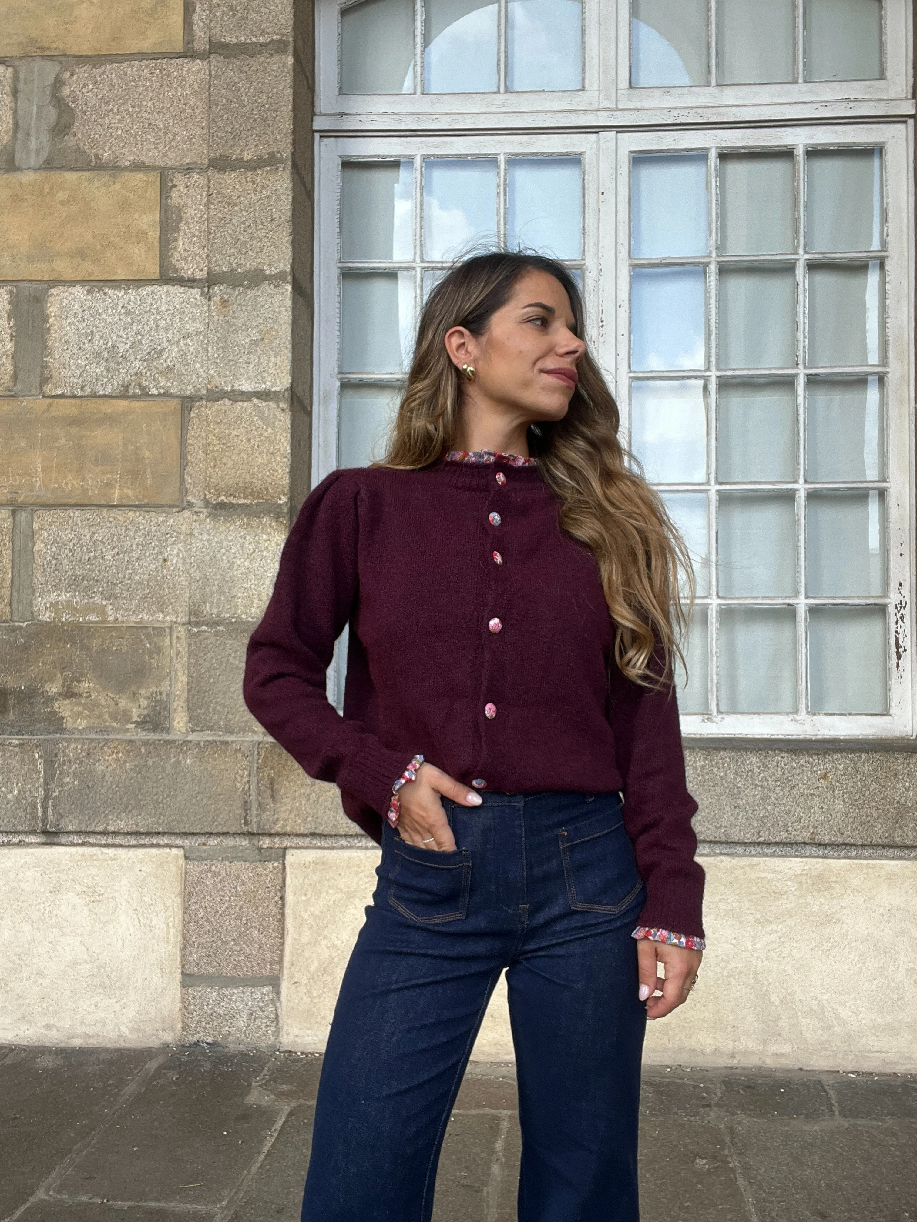 Cardigan Liberty Alma Bordeaux - Image 5
