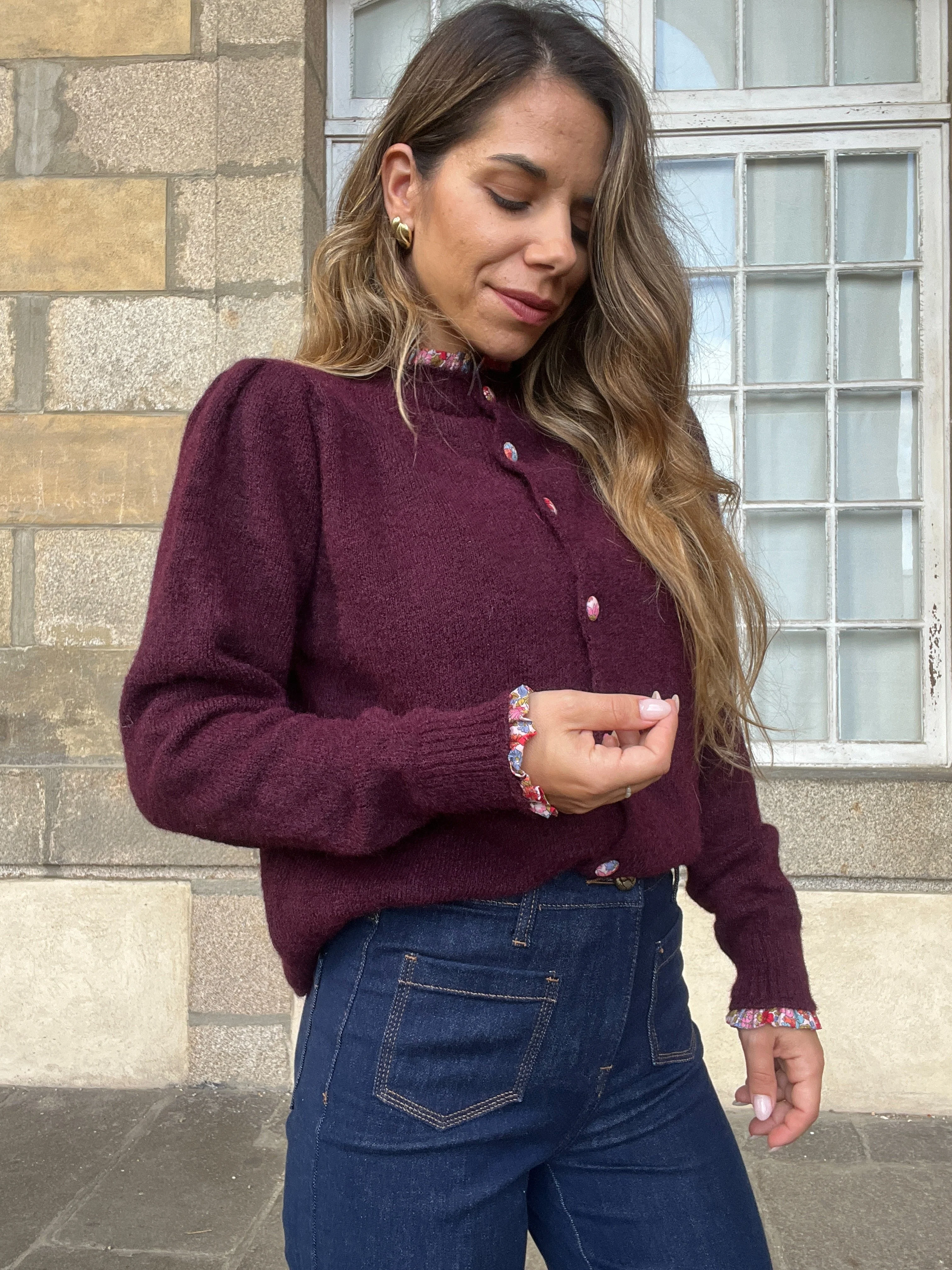 Cardigan Liberty Alma Bordeaux - Image 6