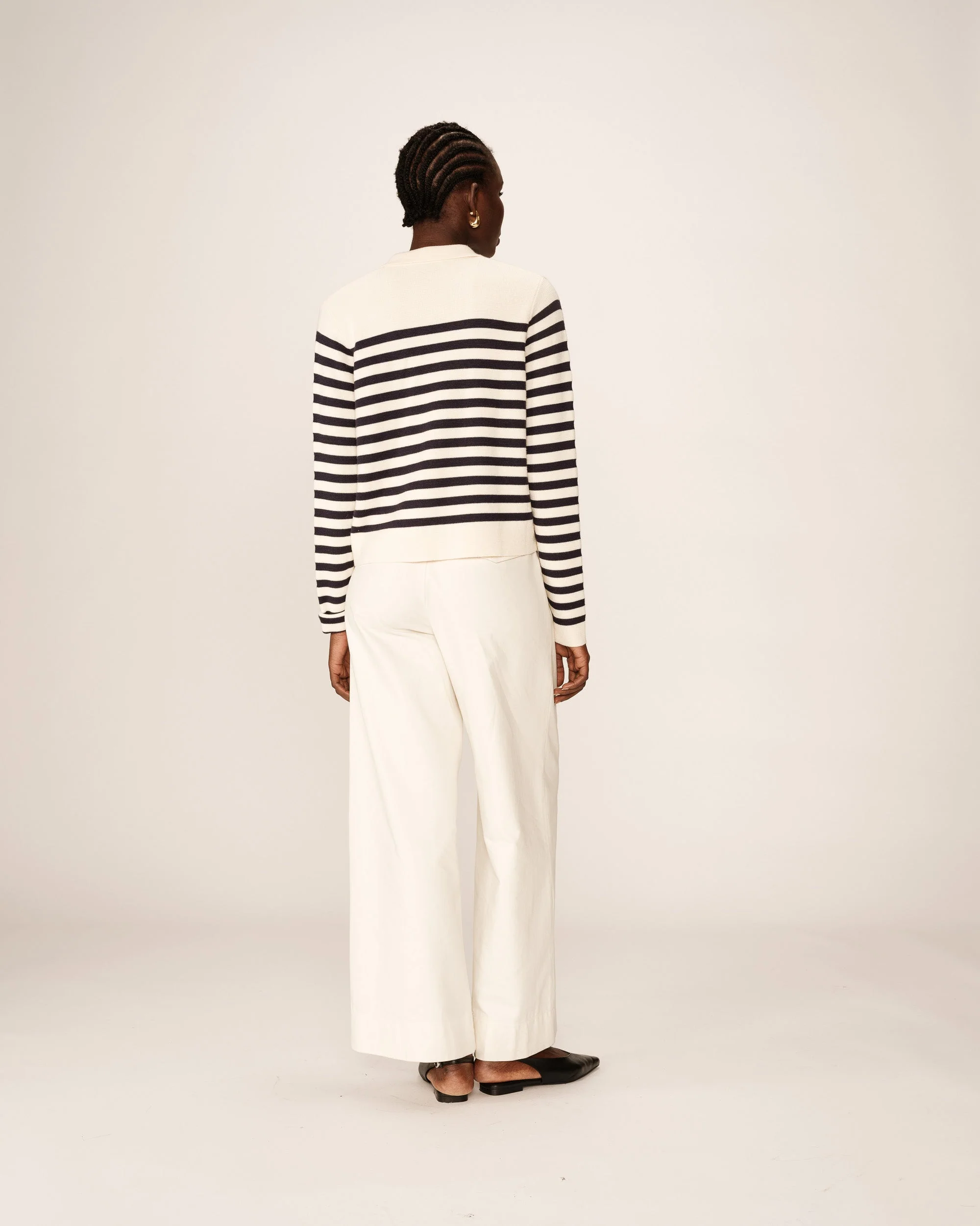 Cardigan Pam - Rayures Ecru - Image 5
