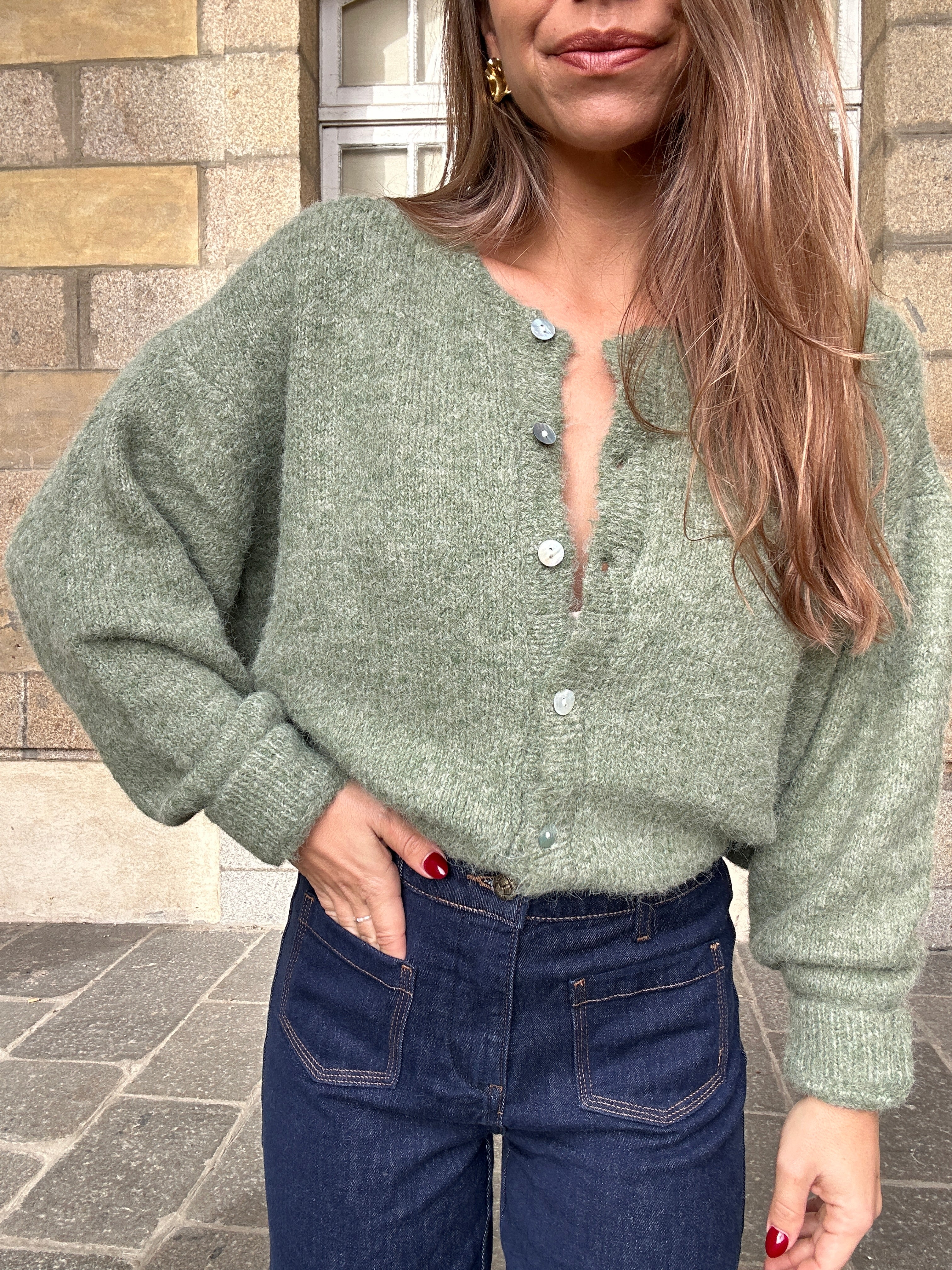Cardigan Charlie Olive - Image 3