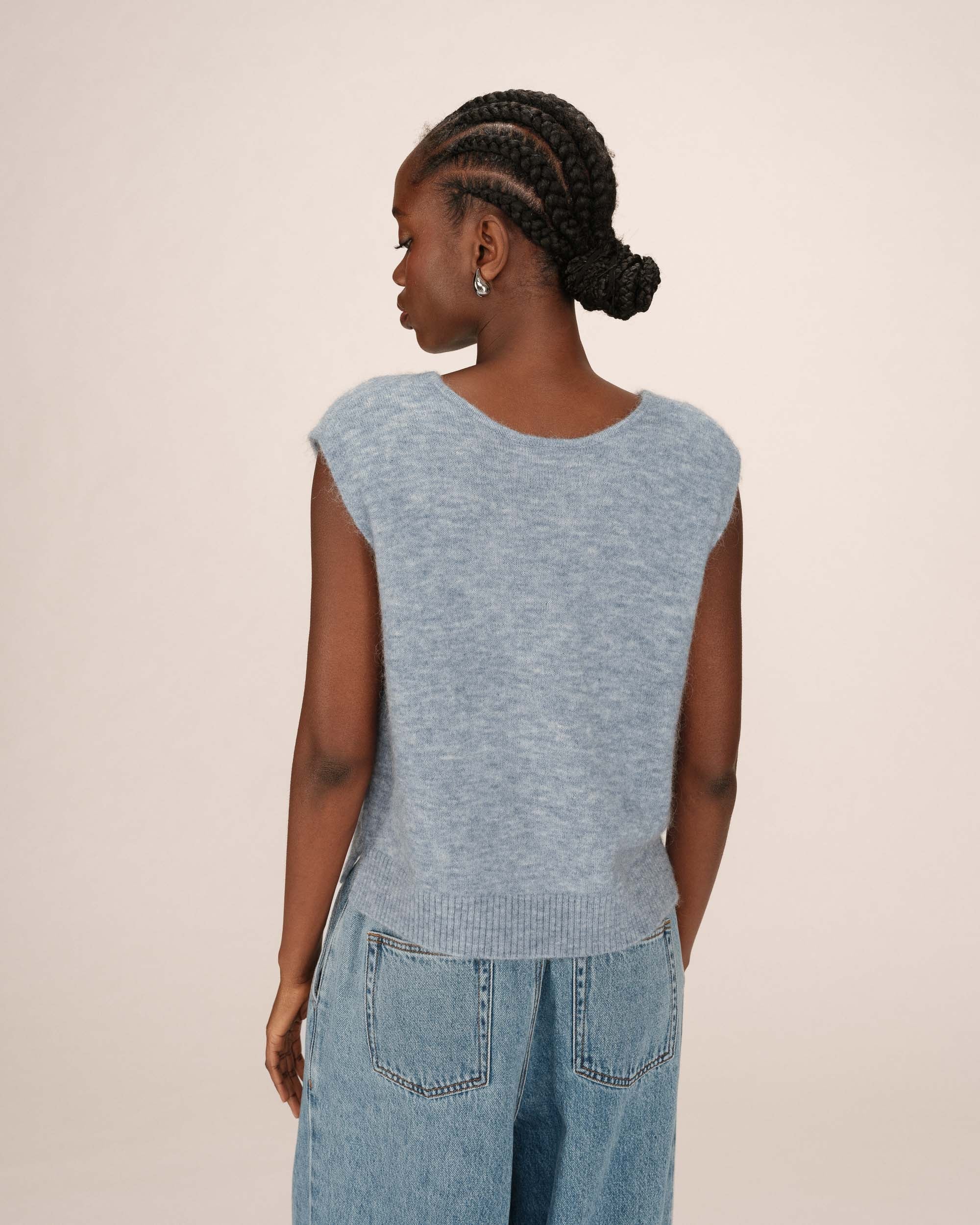 Cardigan Sans Manches Bleuet Santa - Image 5