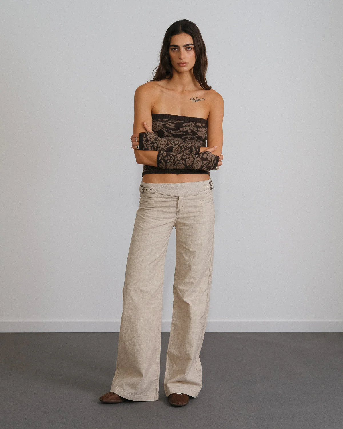 Top Carmela - Chocolat - Image 2