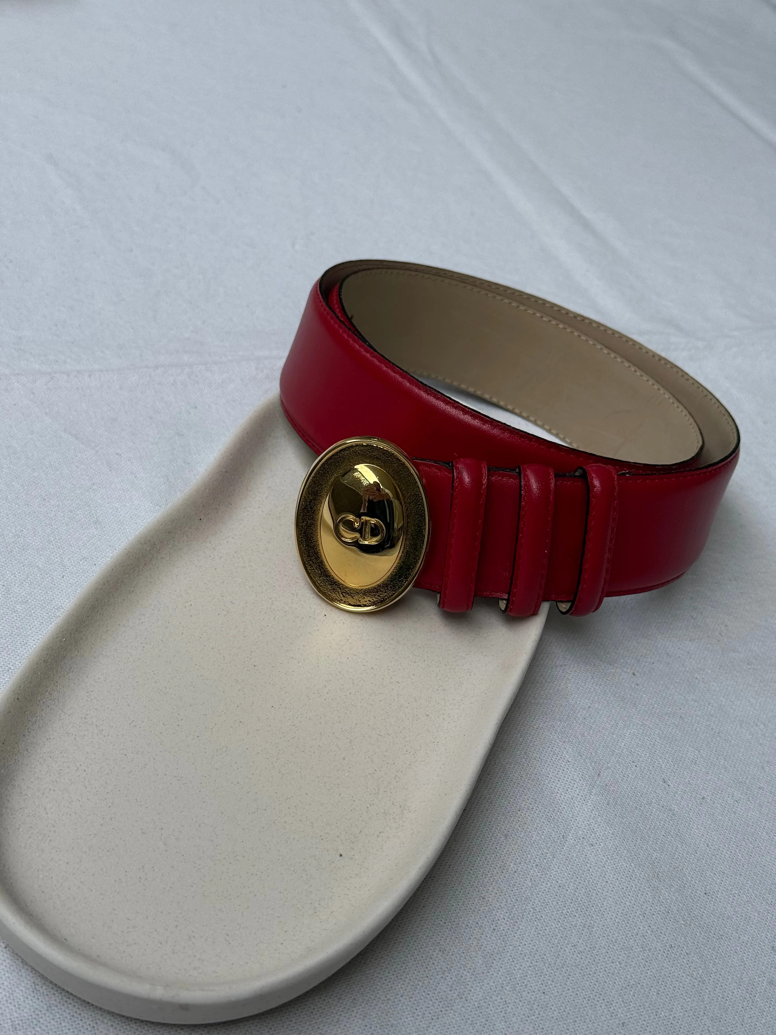 Ceinture Dior Vintage - Boucle Cd - Image 2
