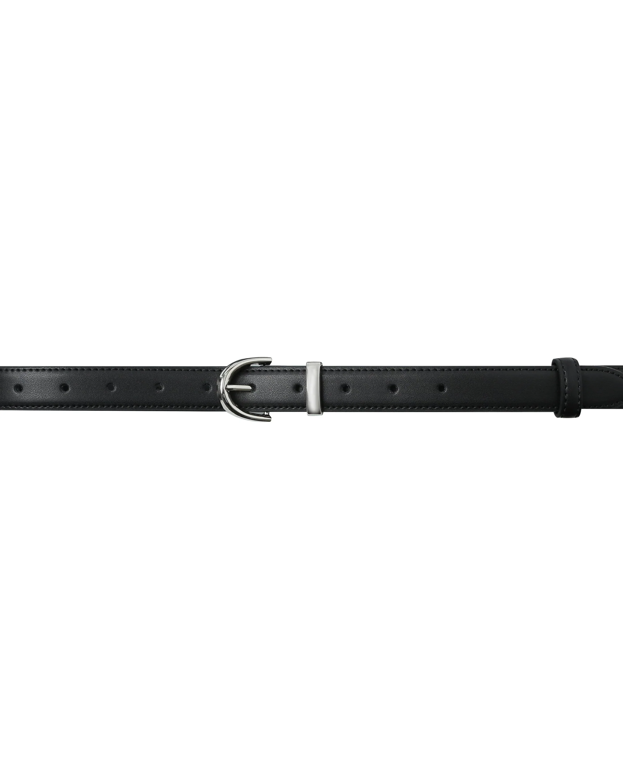 Ceinture Lisse Noir Silver - Image 2