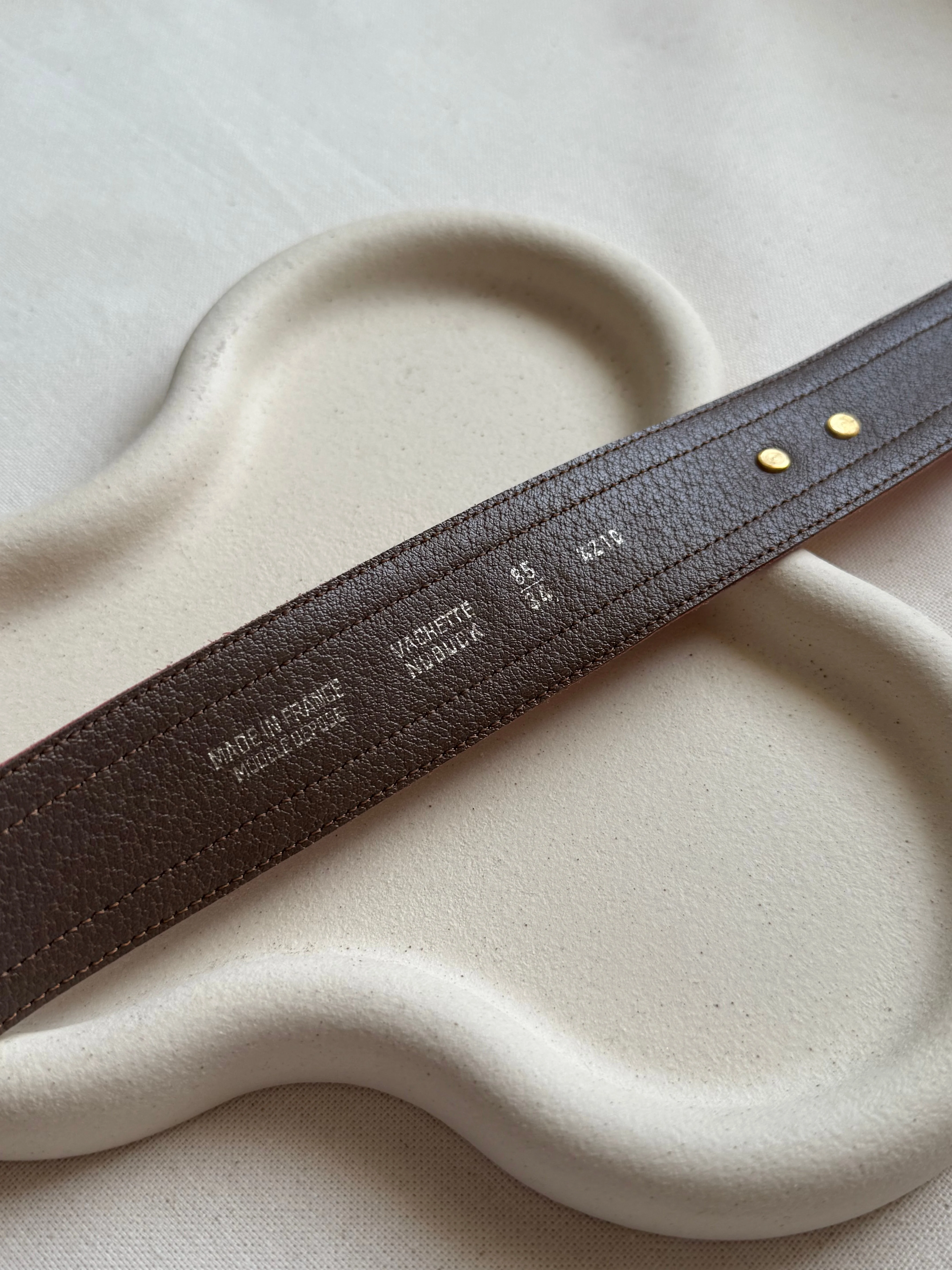 Givenchy - Ceinture Vintage - Daim Rose Et Boucle Dorée - Image 6
