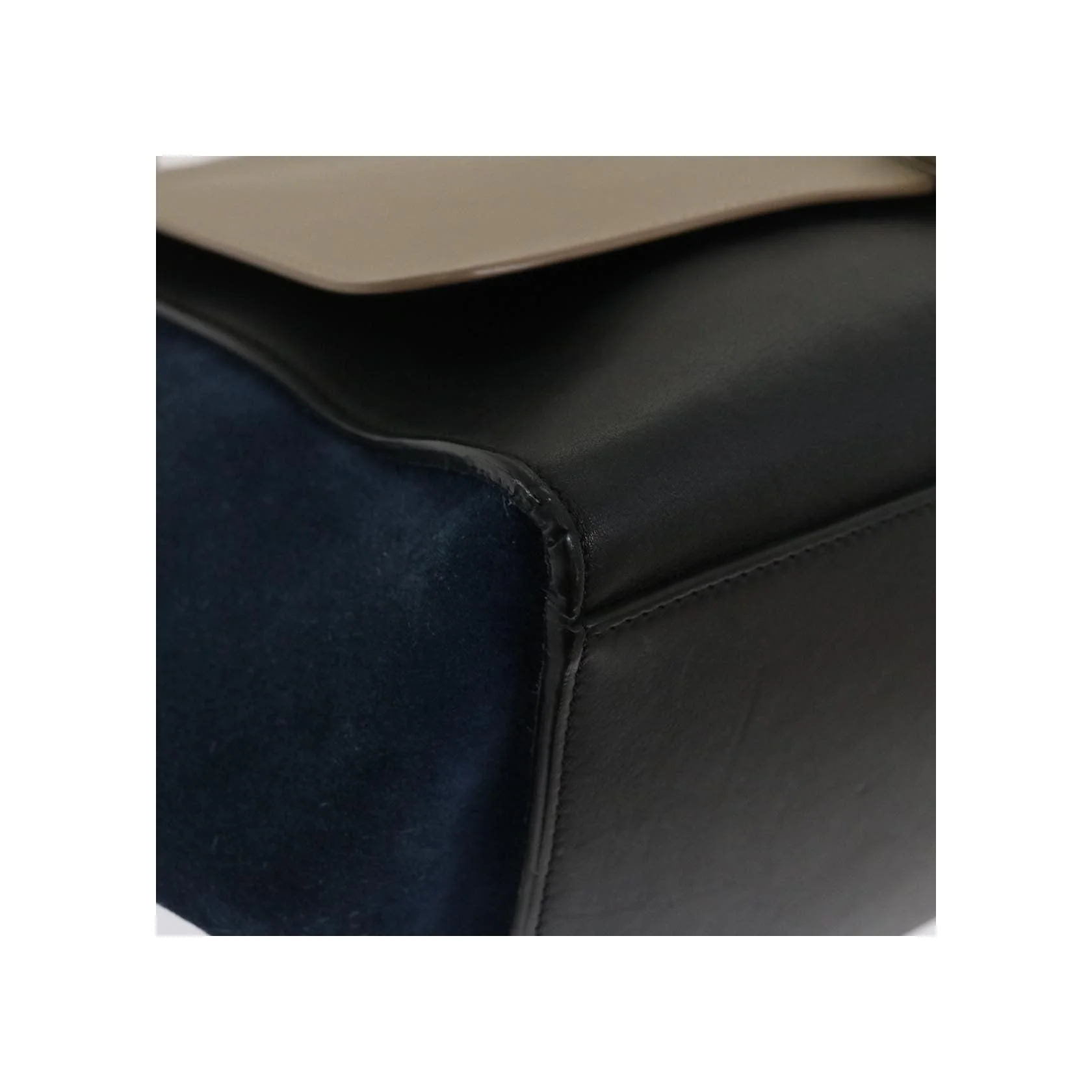 Sac Trapèze Celine Bicolore - Navy - Image 12