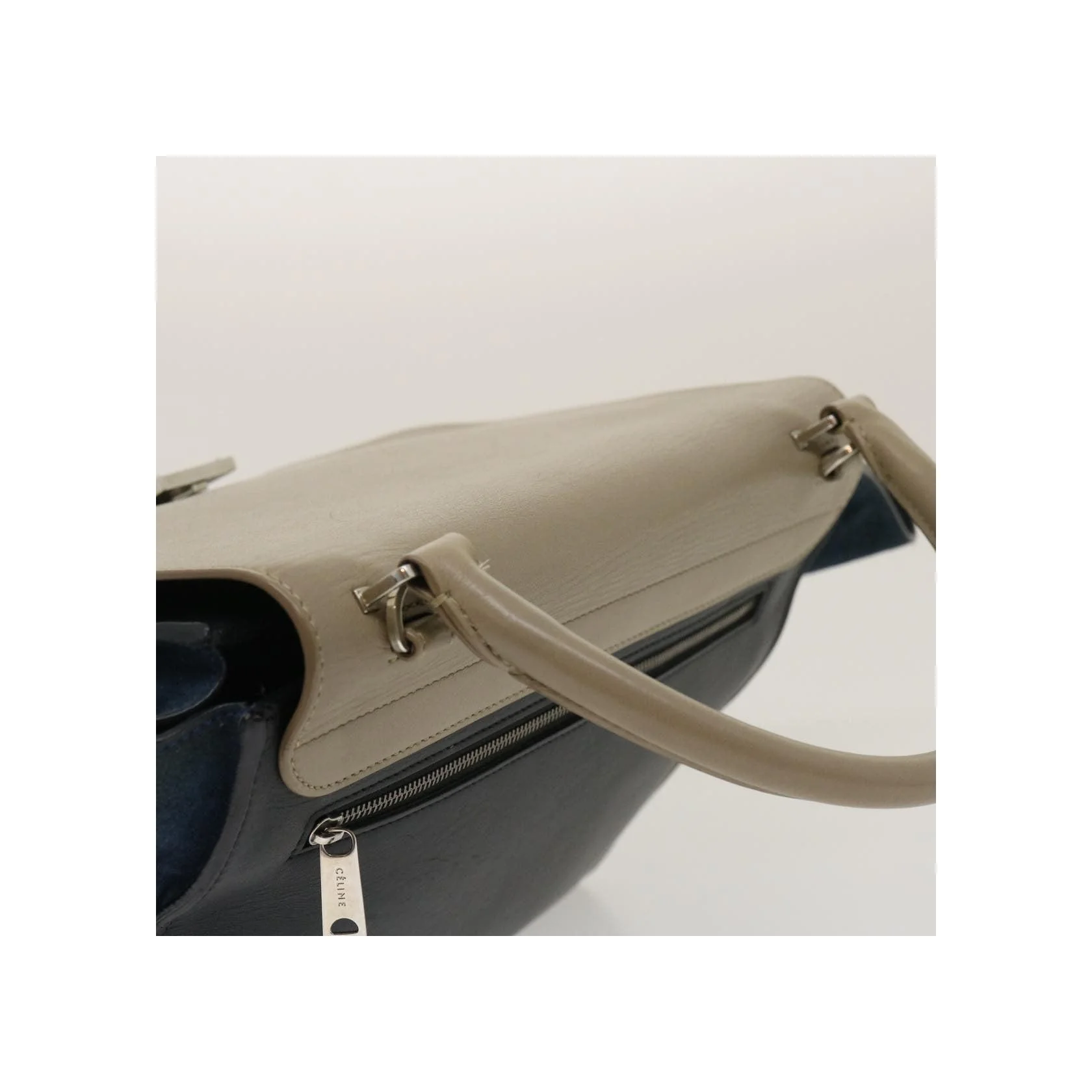 Sac Trapèze Celine Bicolore - Navy - Image 17