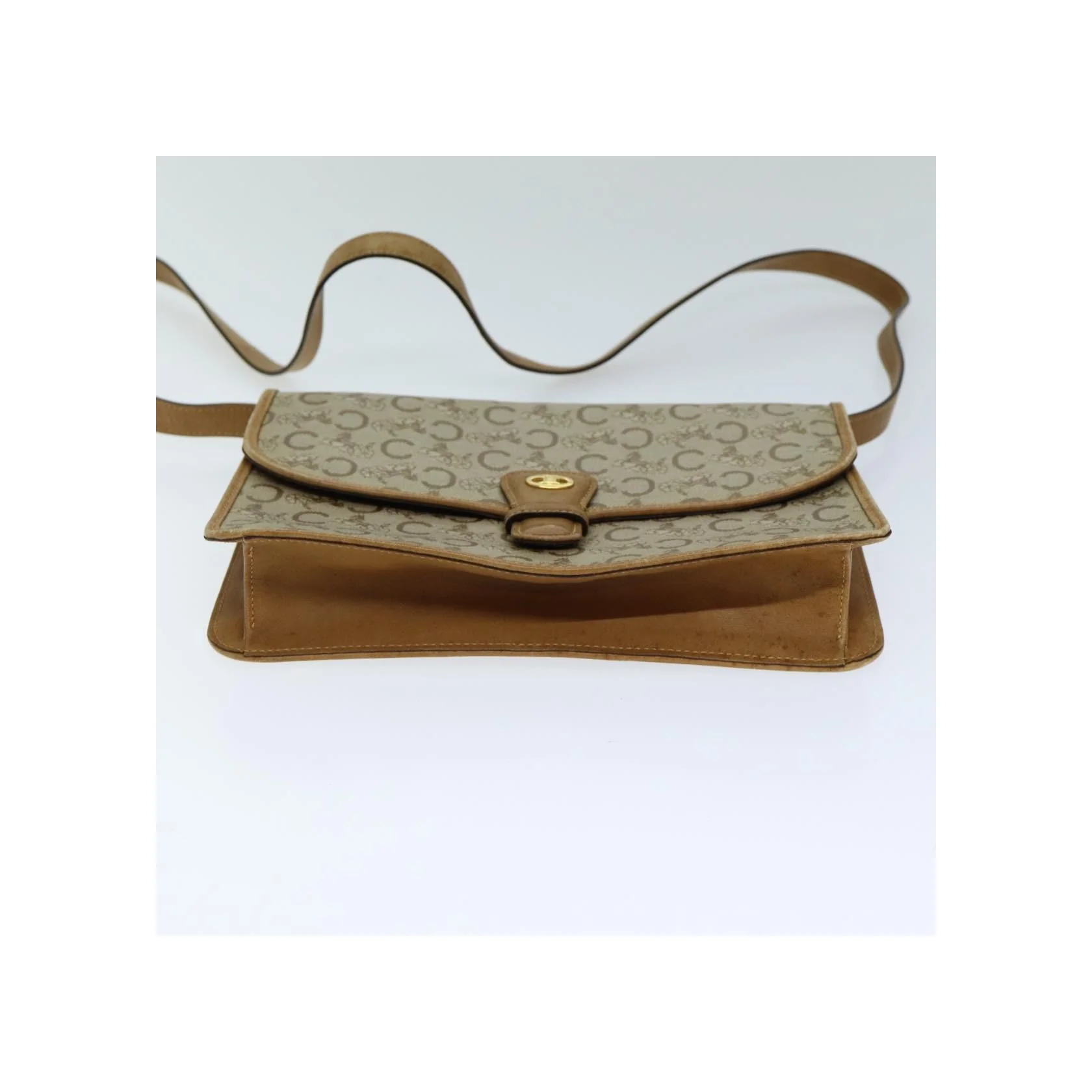 Sac À Bandoulière Celine C Macadam - Beige - Image 16