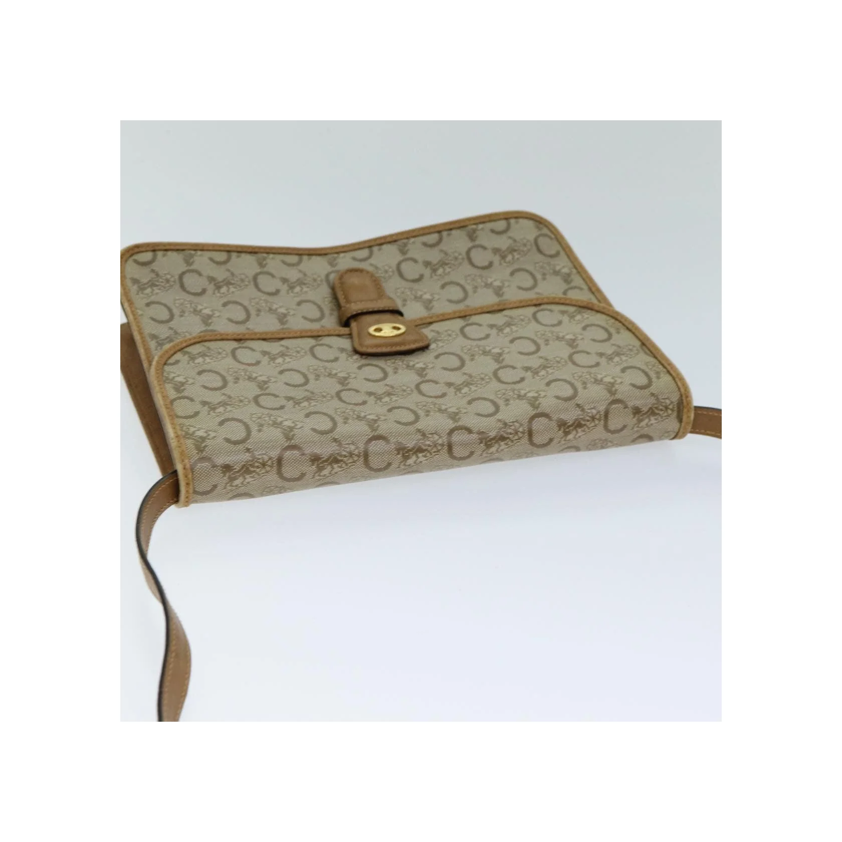 Sac À Bandoulière Celine C Macadam - Beige - Image 17