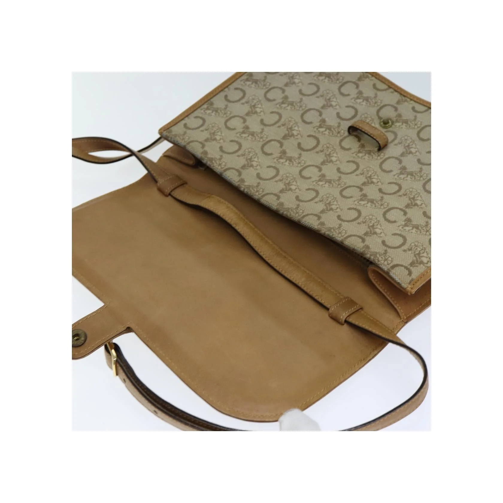 Sac À Bandoulière Celine C Macadam - Beige - Image 18