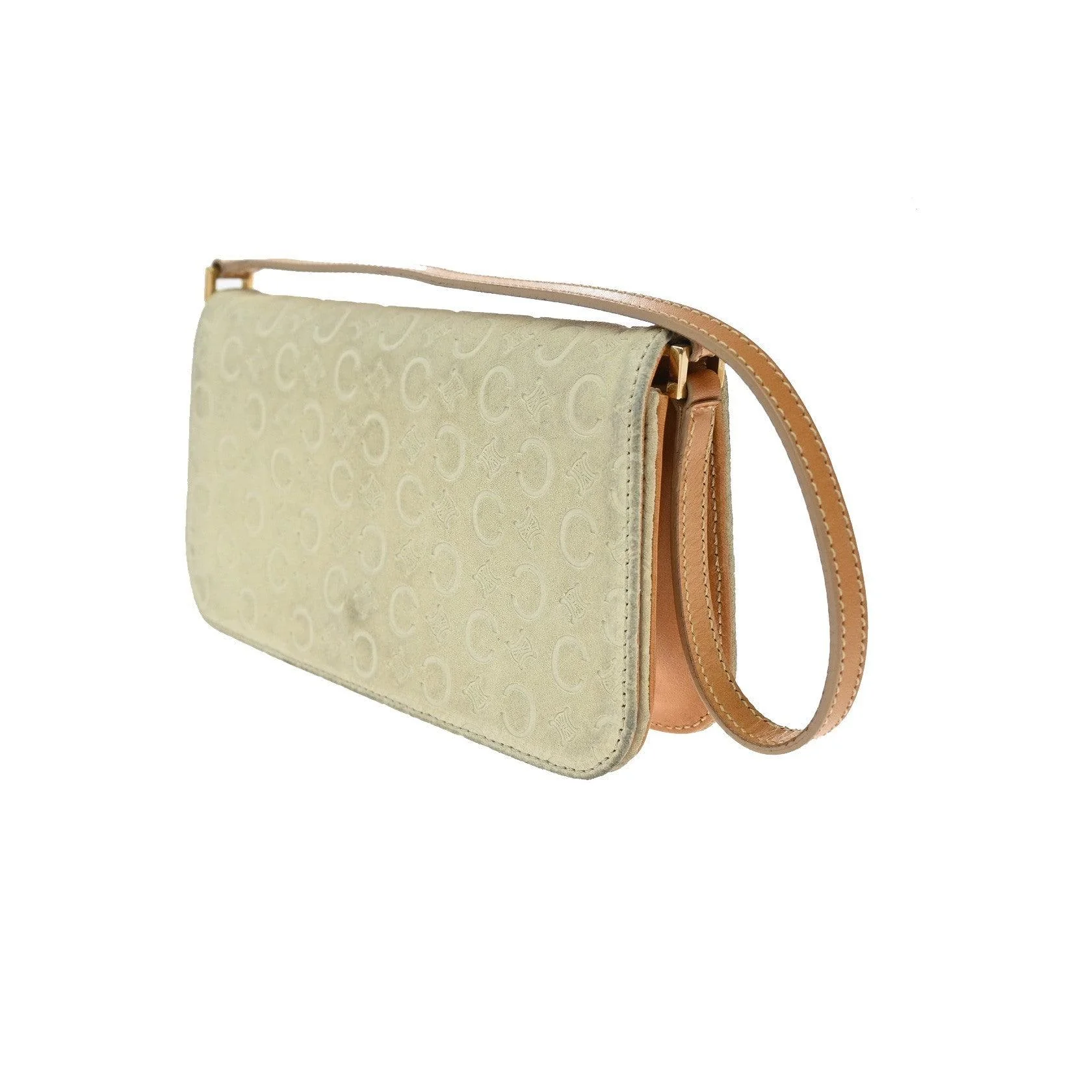 Sac À Bandoulière Celine C Macadam - Beige - Image 3