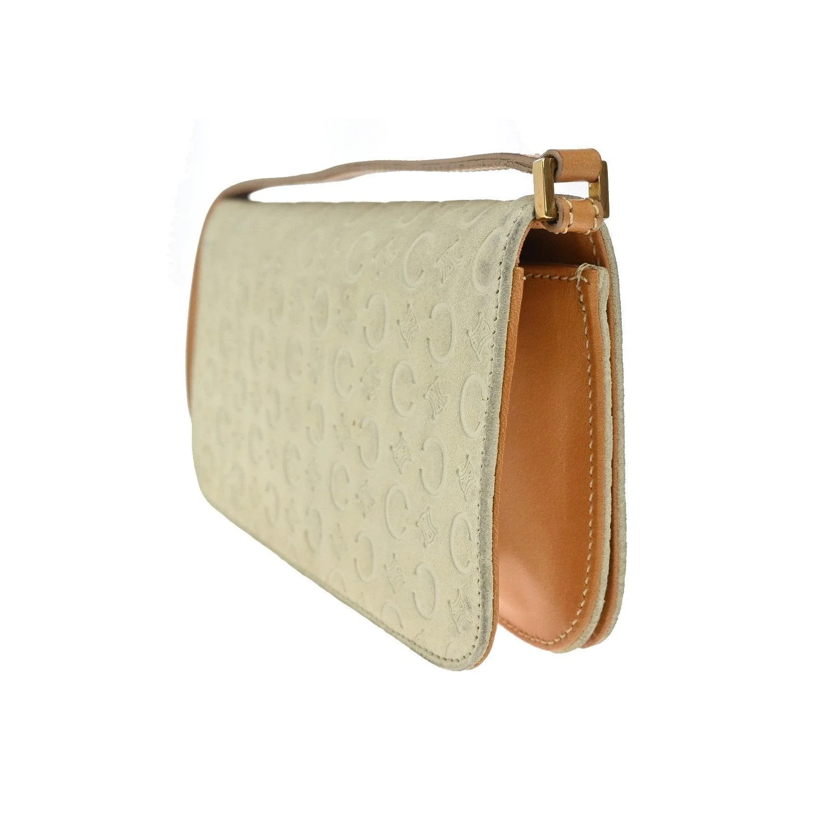 Sac À Bandoulière Celine C Macadam - Beige - Image 4