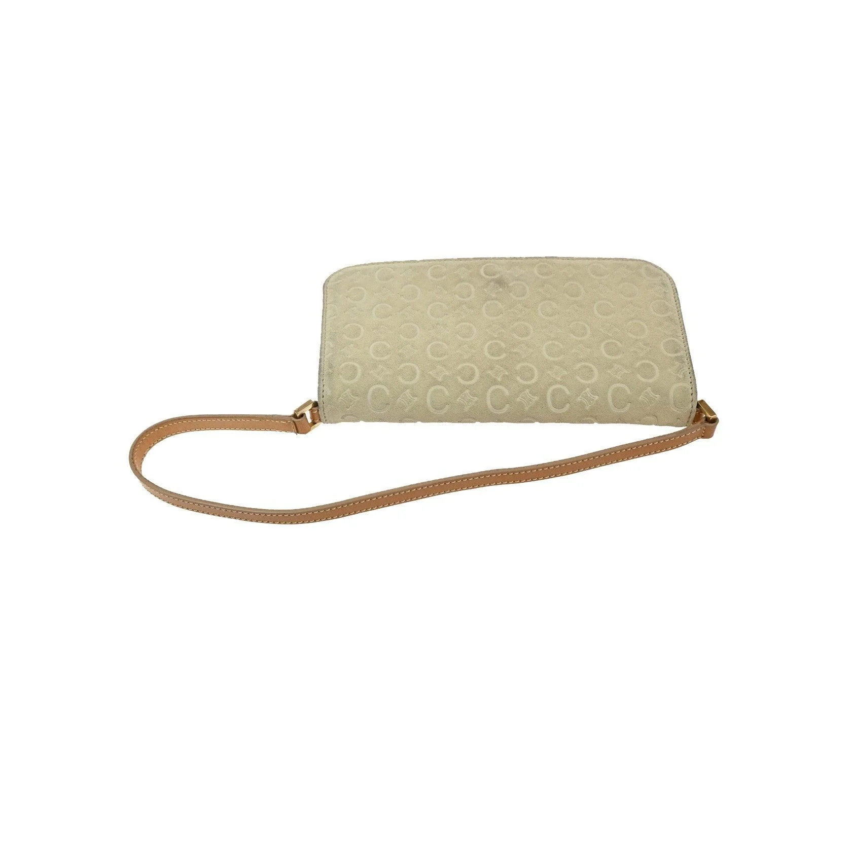 Sac À Bandoulière Celine C Macadam - Beige - Image 8