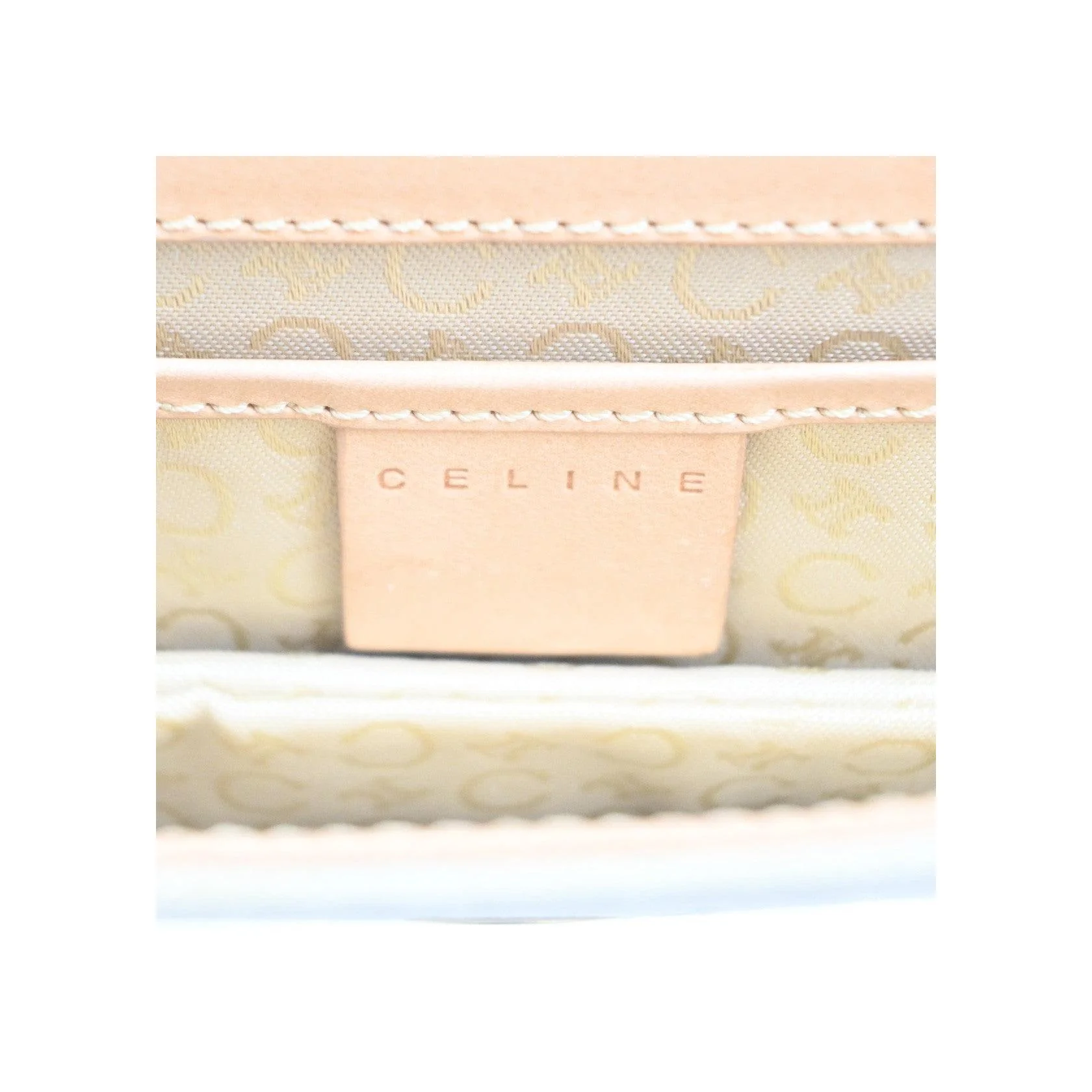 Sac À Bandoulière Celine C Macadam - Beige - Image 6