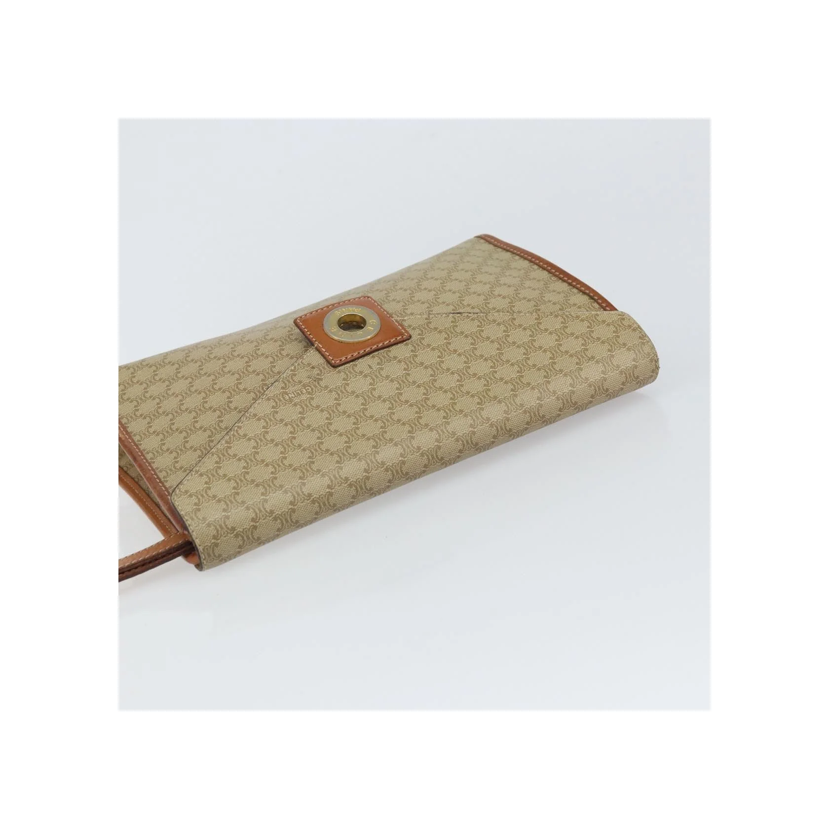 Pochette Celine Circle Logo Macadam - Beige - Image 12