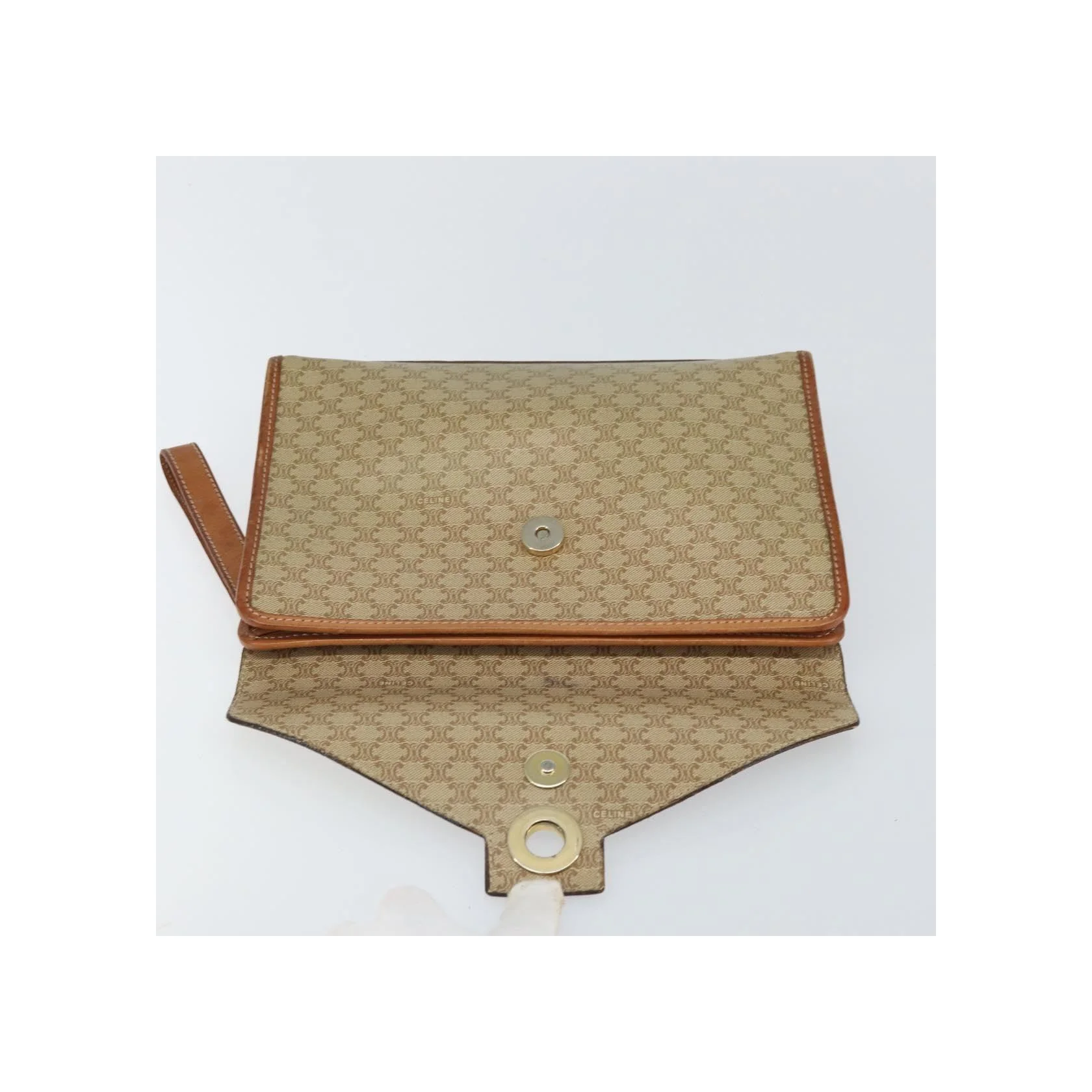 Pochette Celine Circle Logo Macadam - Beige - Image 17