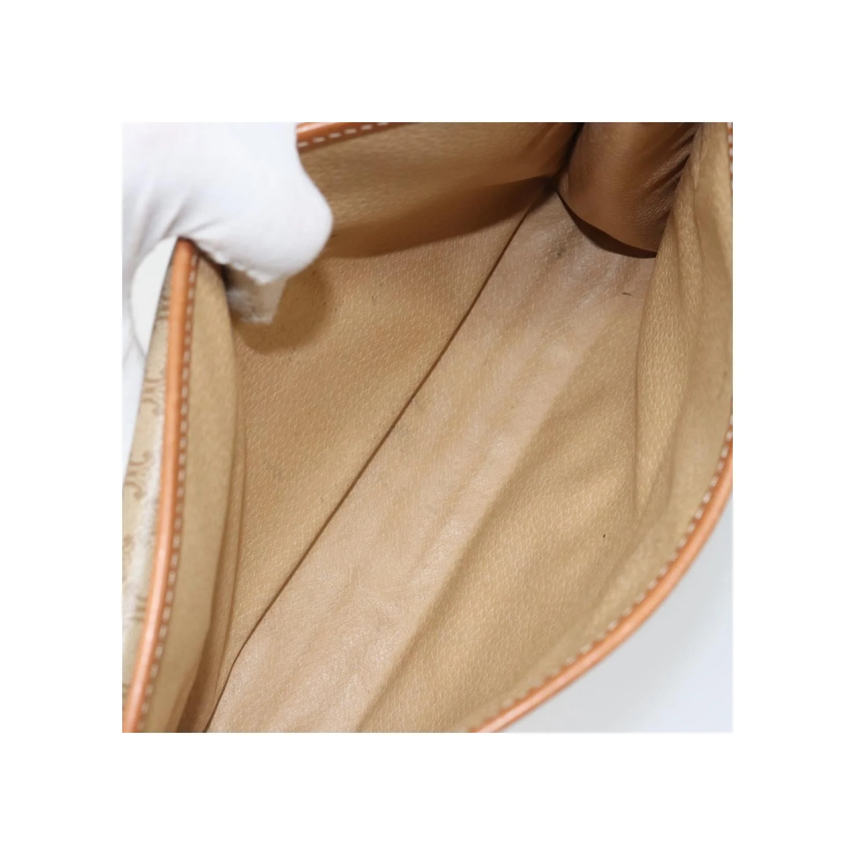 Pochette Celine Circle Logo Macadam - Beige - Image 5