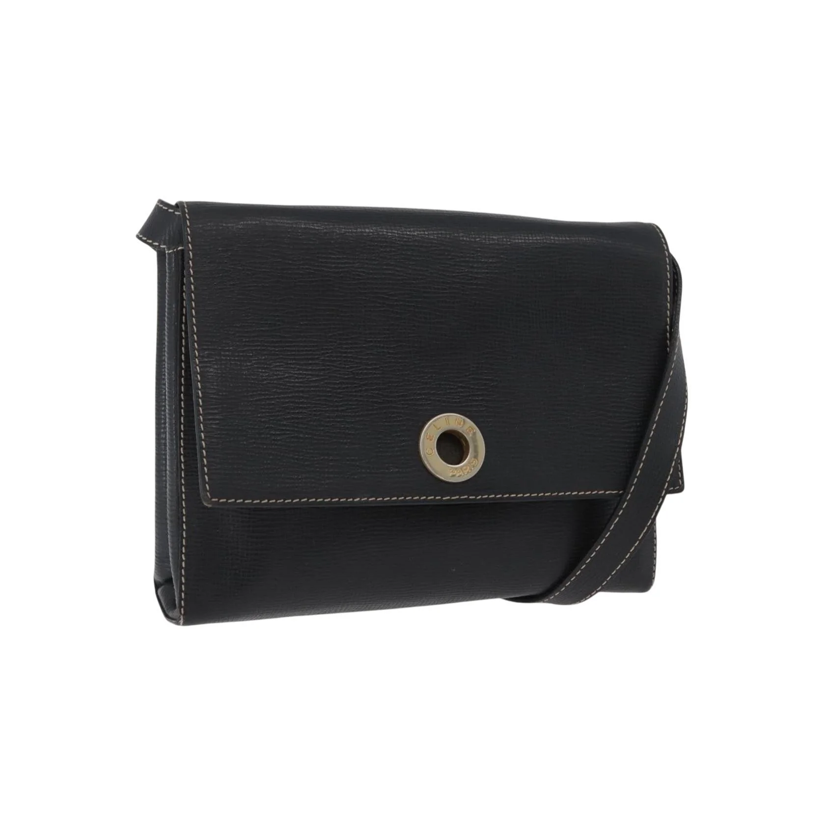 Sac À Bandoulière Celine Circle Logo - Black - Image 19