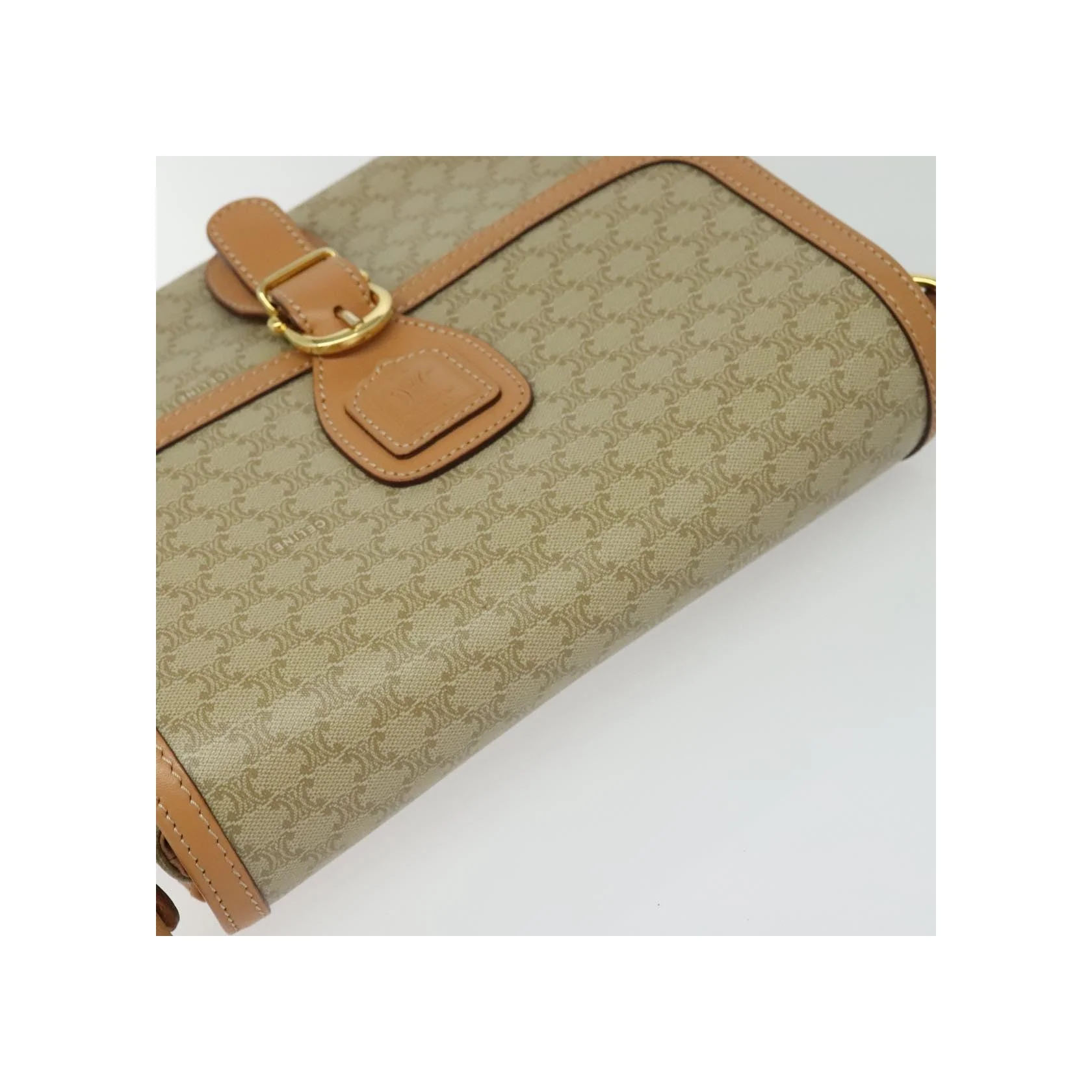 Sac À Bandoulière Celine Macadam - Beige - Image 13