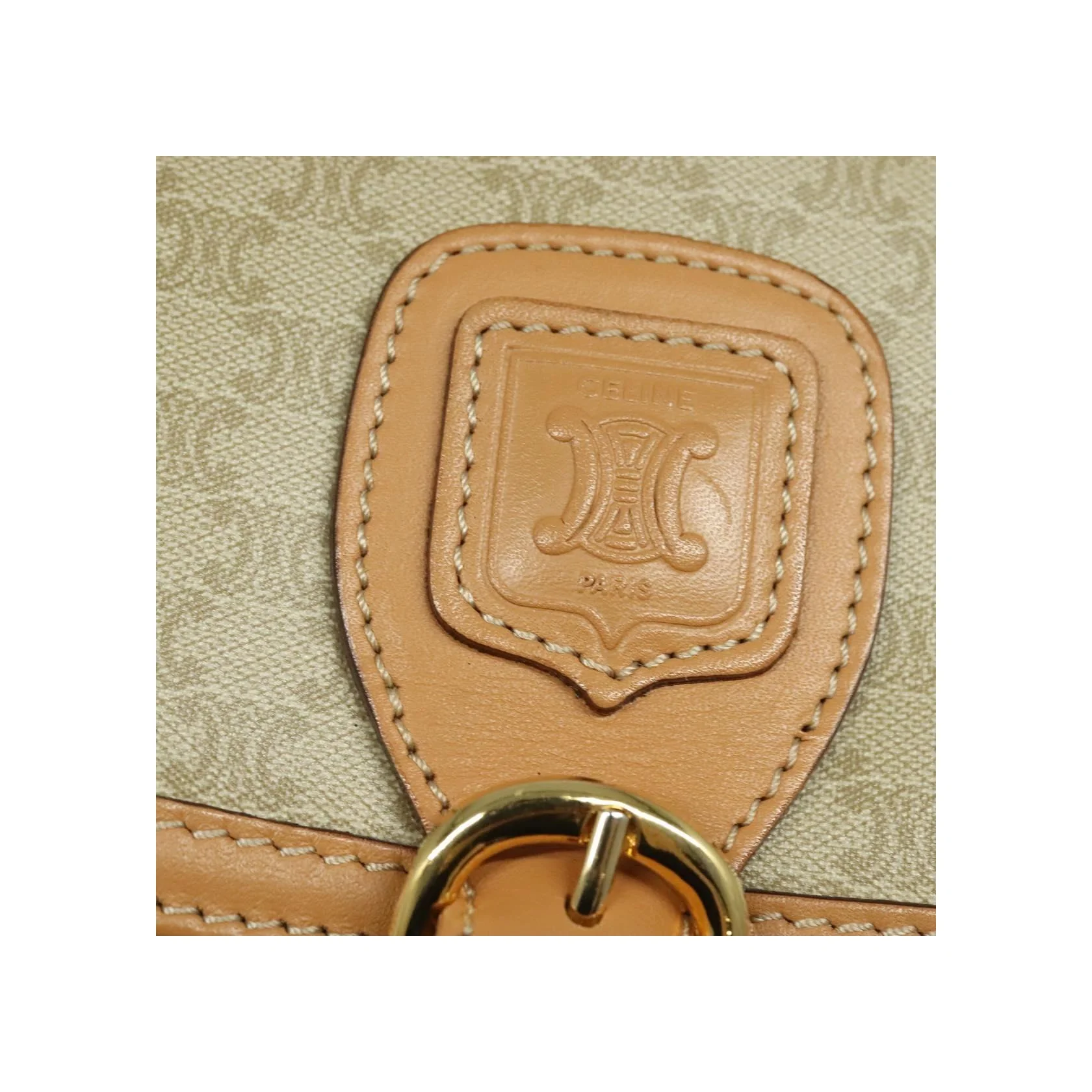 Sac À Bandoulière Celine Macadam - Beige - Image 16