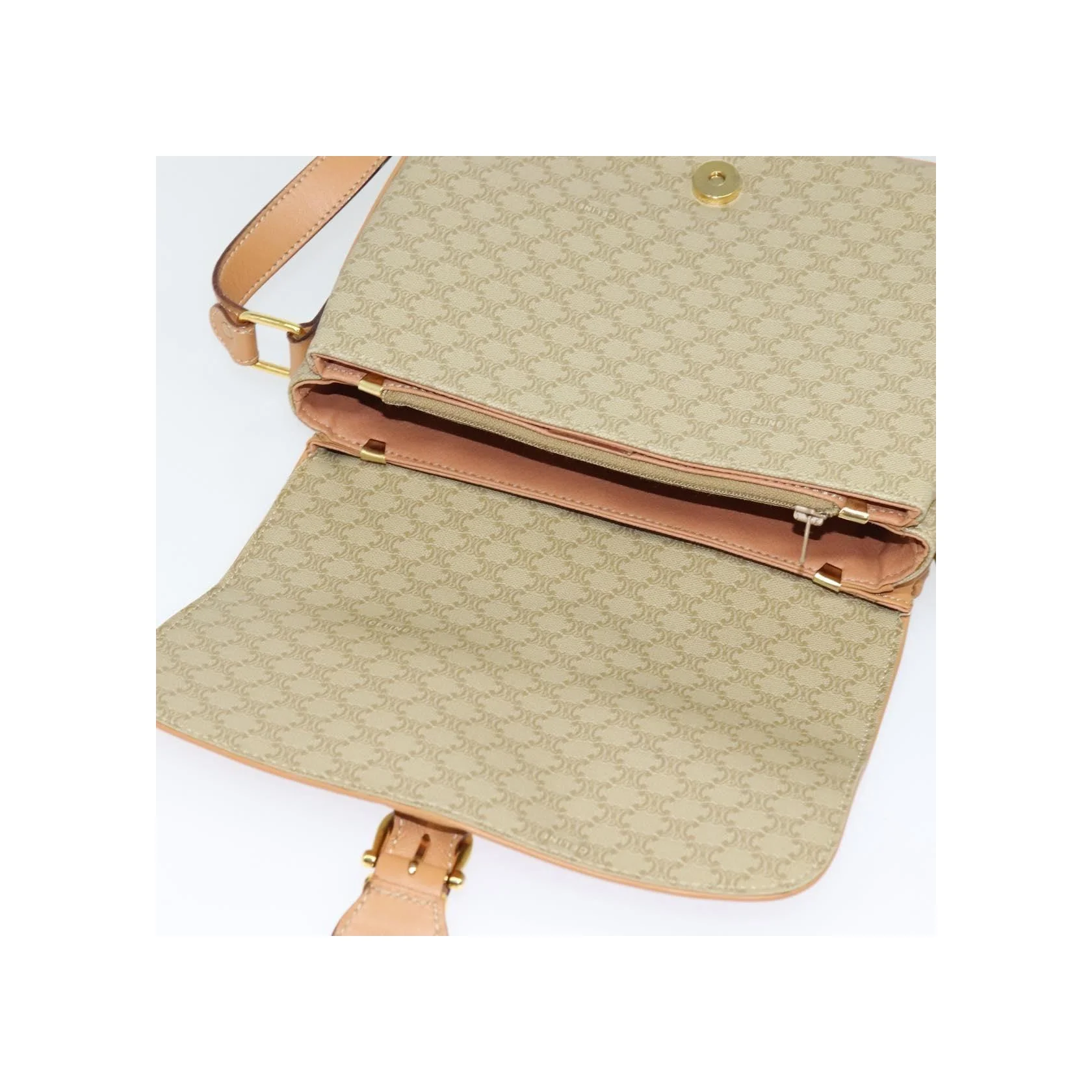 Sac À Bandoulière Celine Macadam - Beige - Image 17