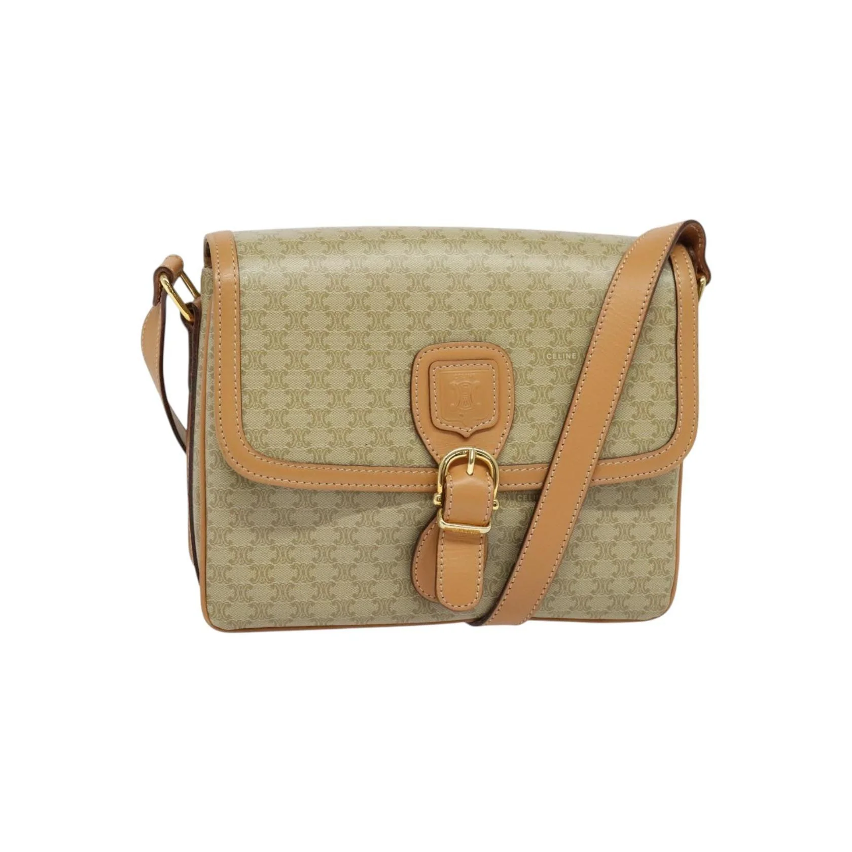 Sac À Bandoulière Celine Macadam - Beige - Image 18