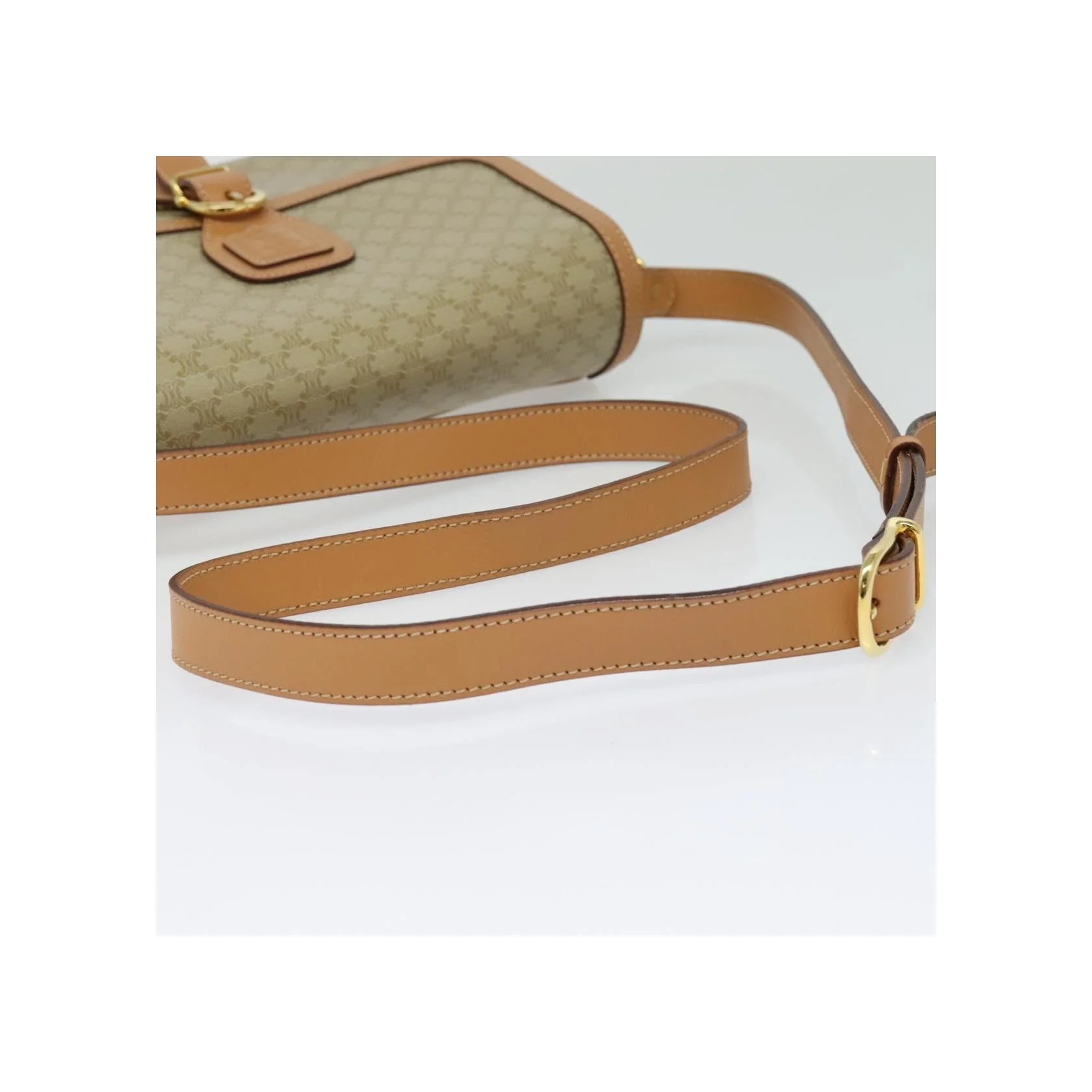 Sac À Bandoulière Celine Macadam - Beige - Image 7