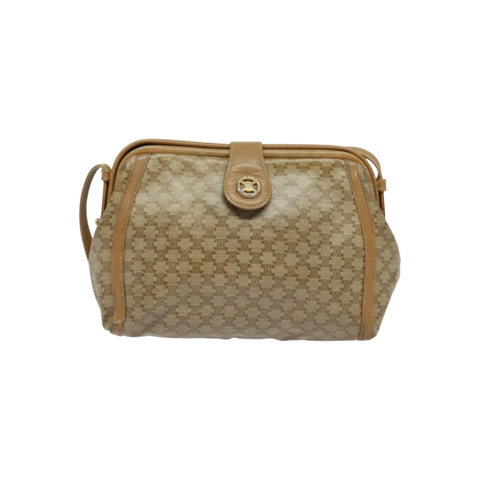 Sac À Bandoulière Celine Macadam - Beige - Image 13