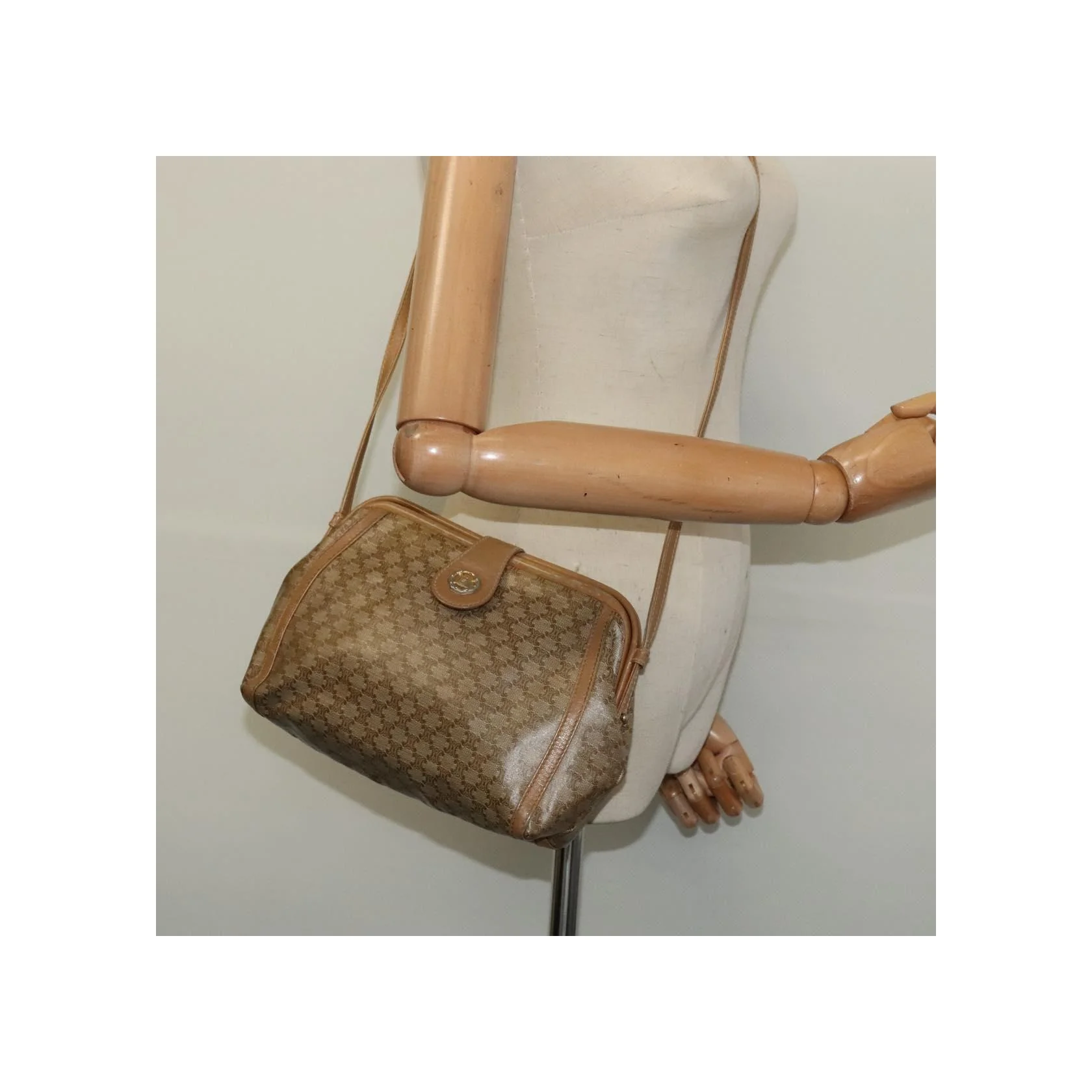 Sac À Bandoulière Celine Macadam - Beige - Image 21