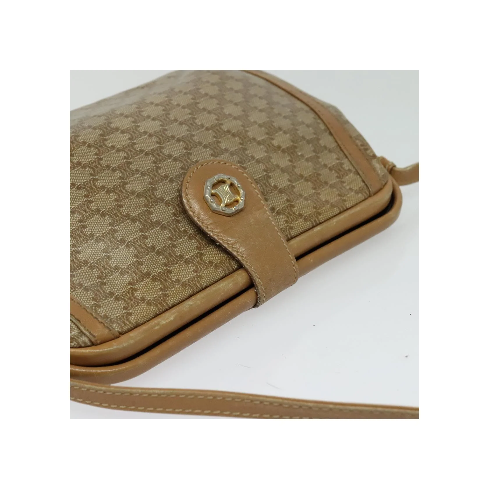 Sac À Bandoulière Celine Macadam - Beige - Image 6