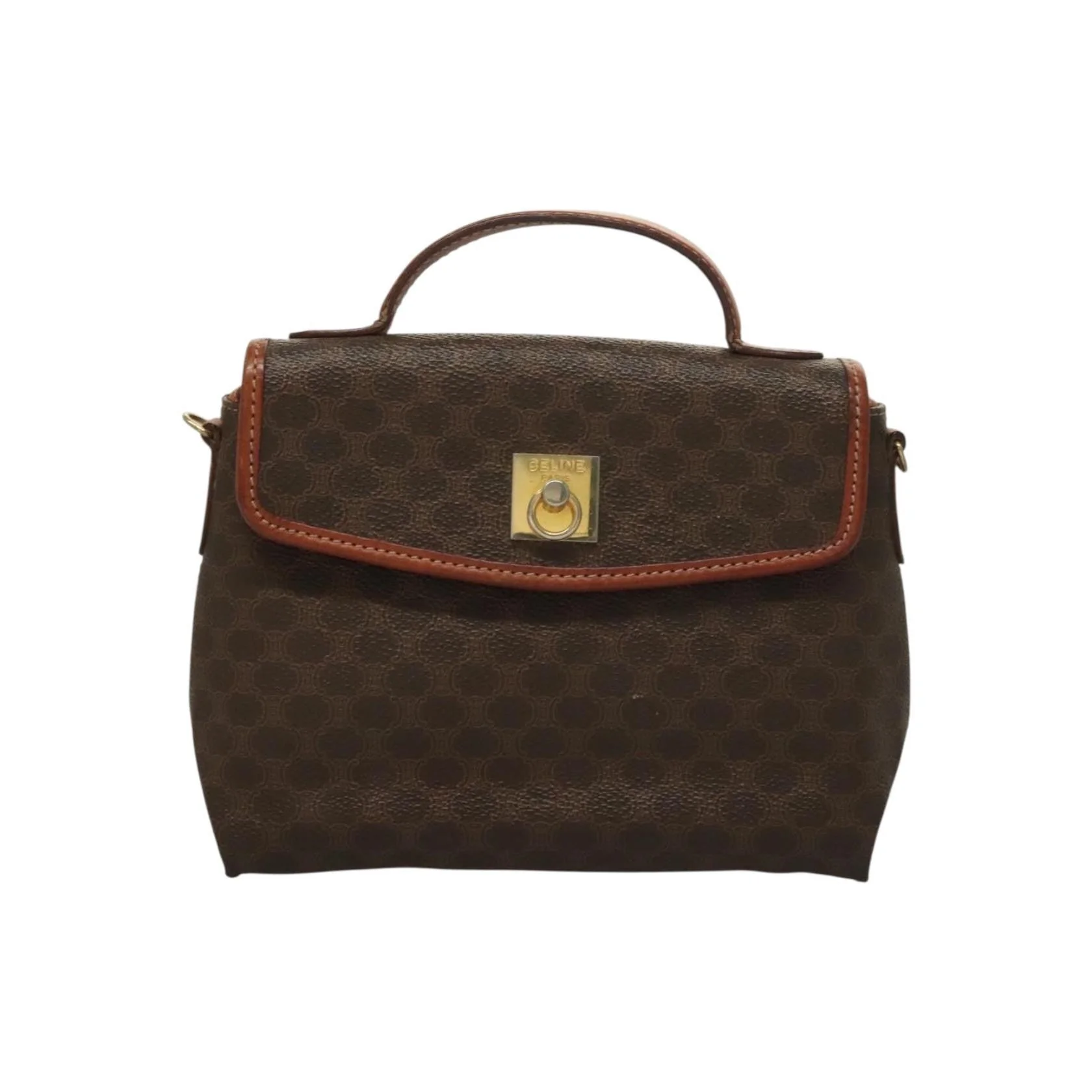 Sac À Main Celine Triomphe Vintage - Brown - Image 18
