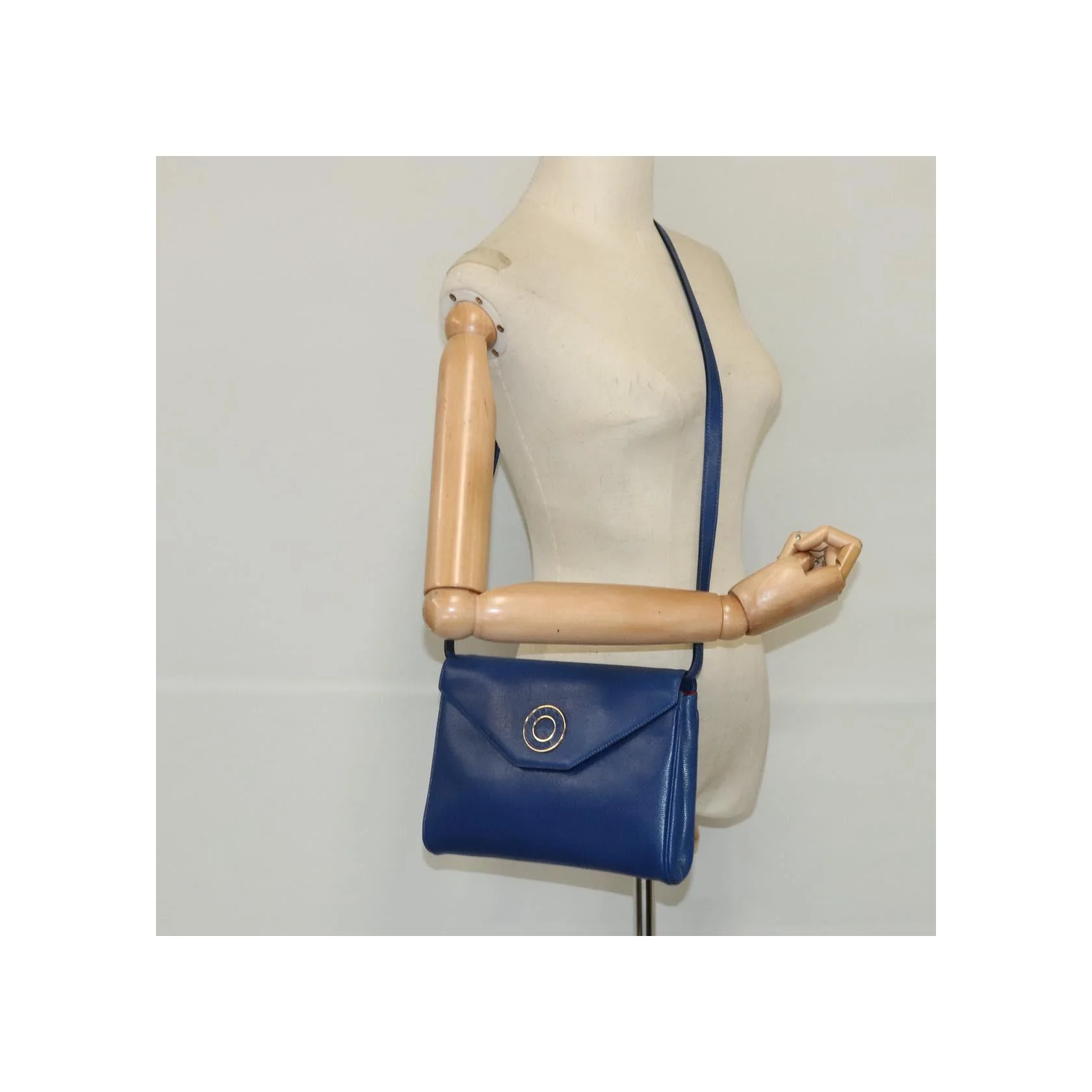 Sac Porté Croisé Celine Vintage Circle Logo - Blue - Image 13