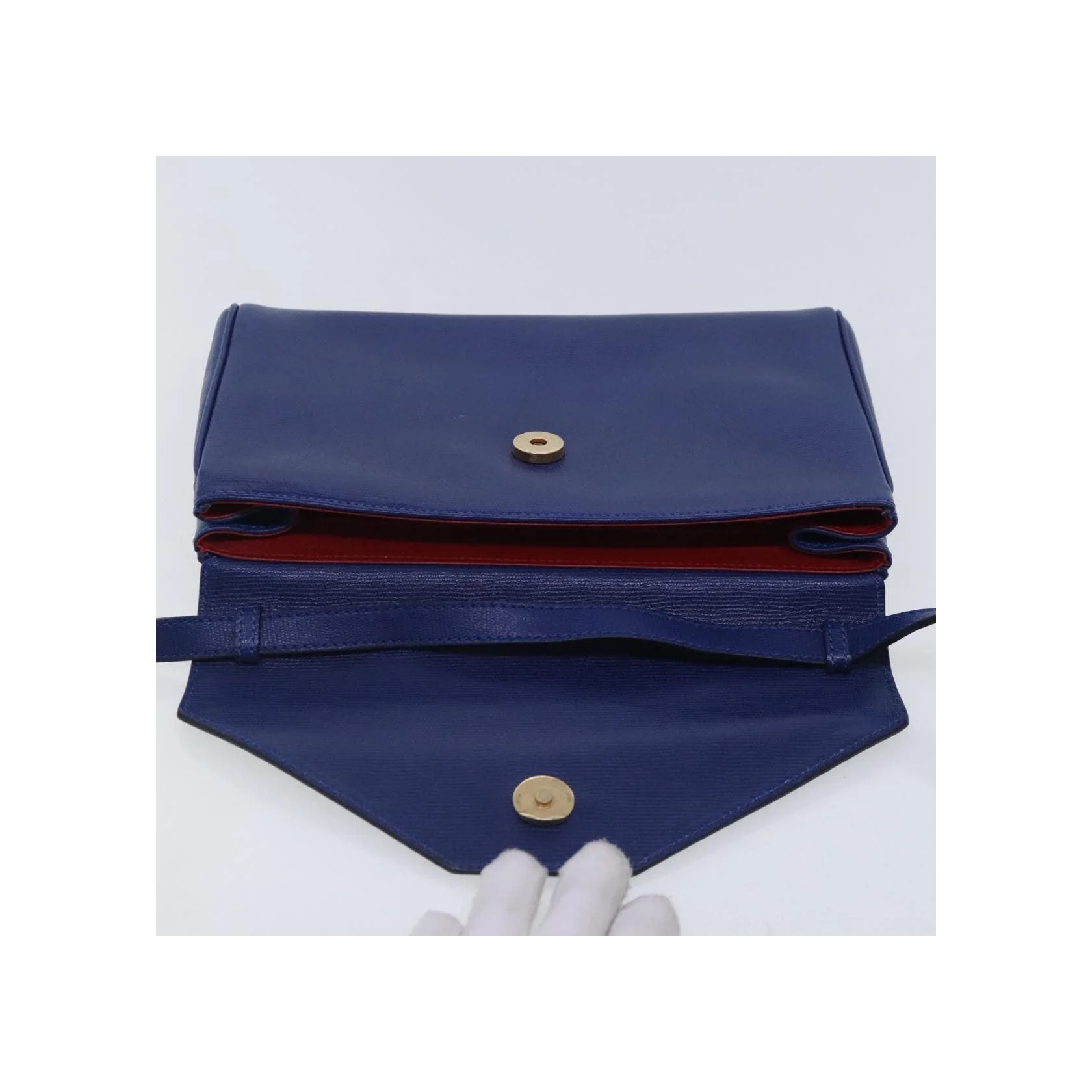 Sac Porté Croisé Celine Vintage Circle Logo - Blue - Image 18