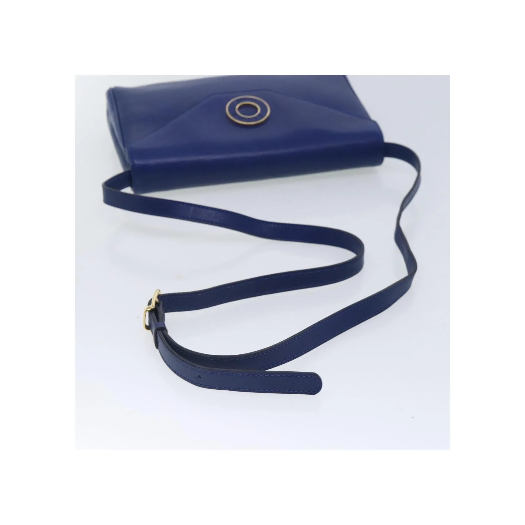 Sac Porté Croisé Celine Vintage Circle Logo - Blue - Image 7