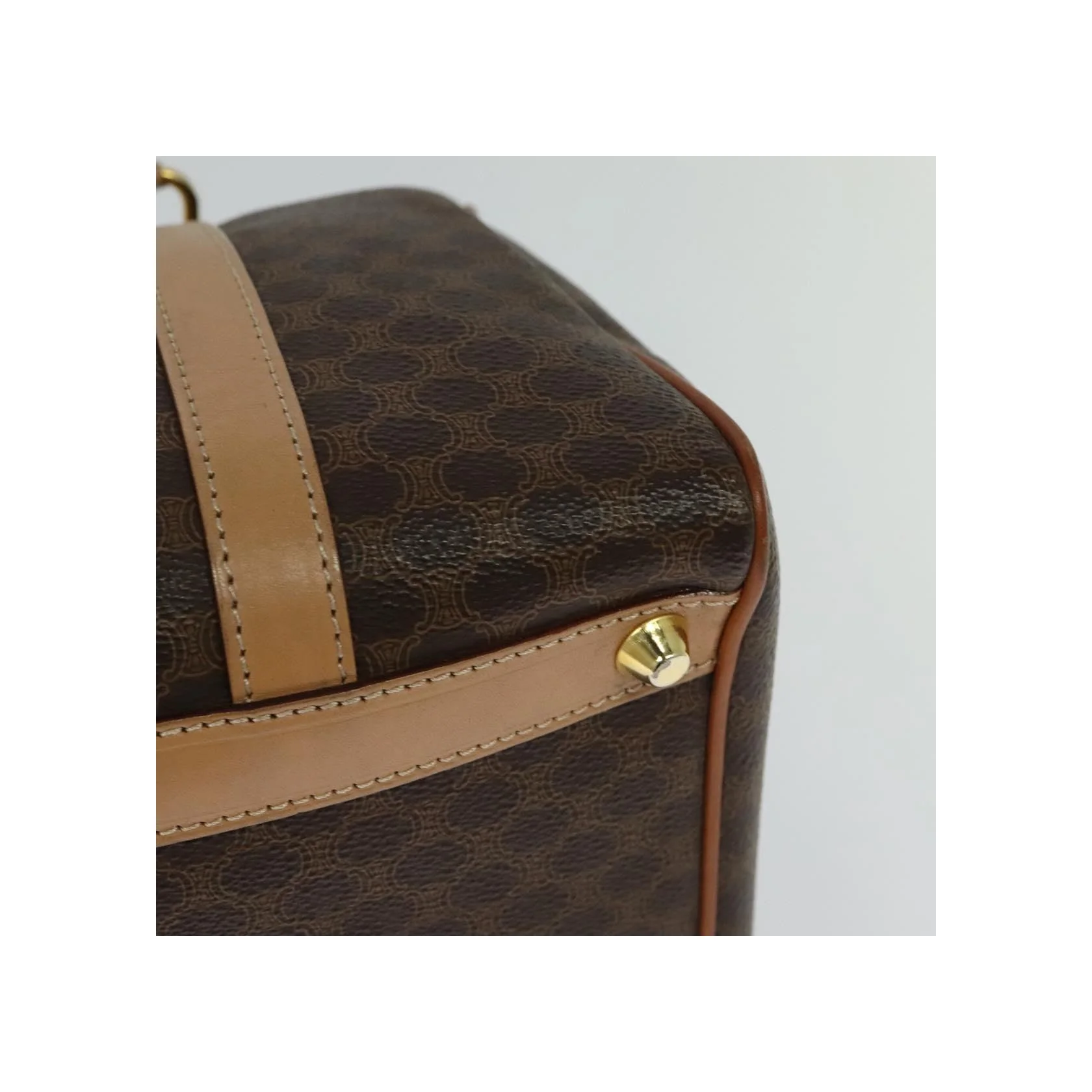 Sac Boston Celine Vintage Macadam - Brown - Image 10