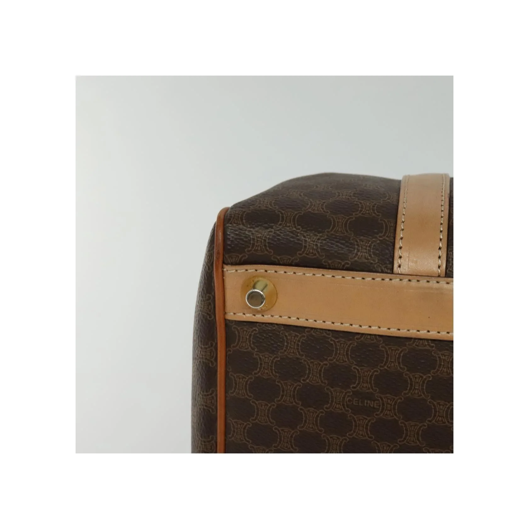 Sac Boston Celine Vintage Macadam - Brown - Image 7