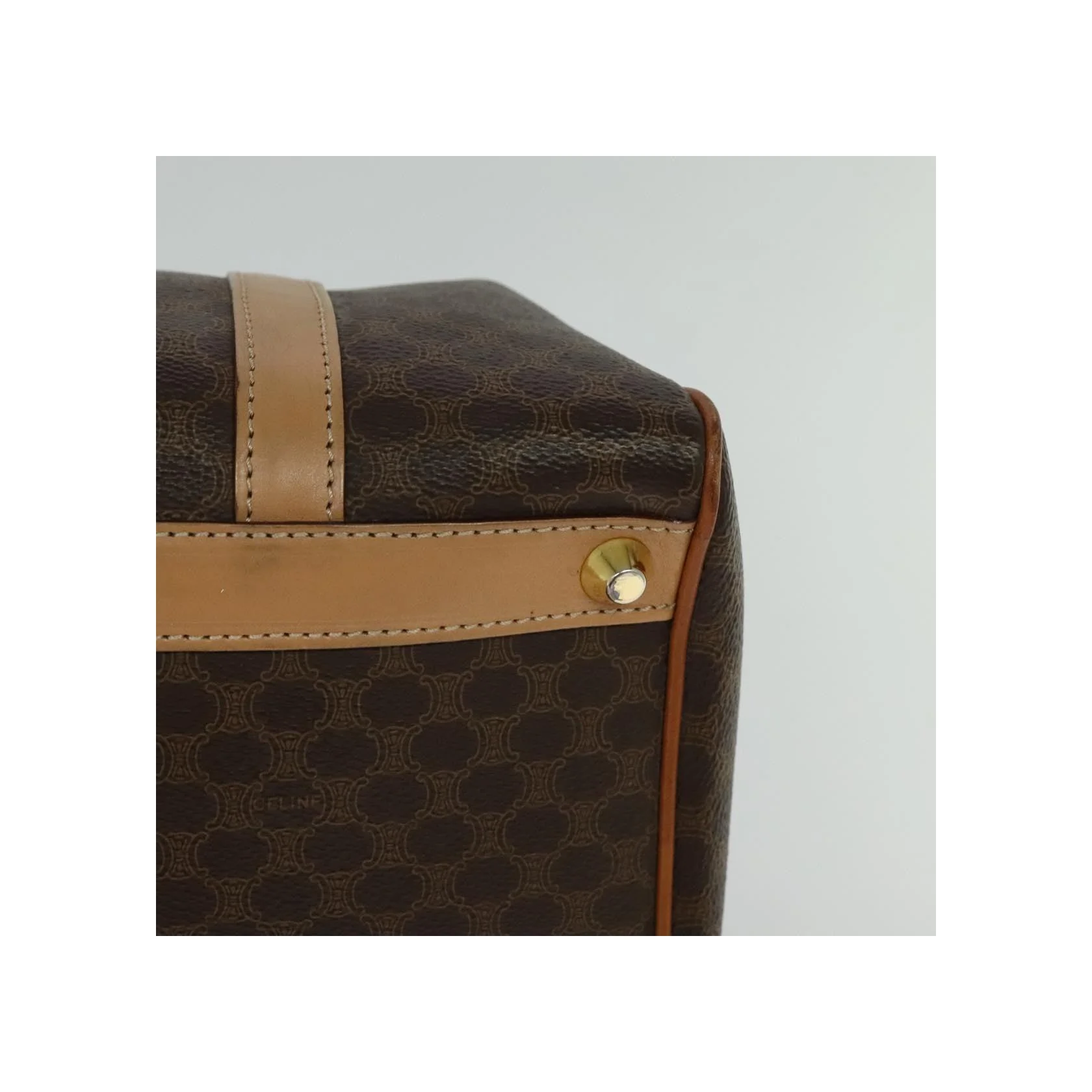 Sac Boston Celine Vintage Macadam - Brown - Image 8