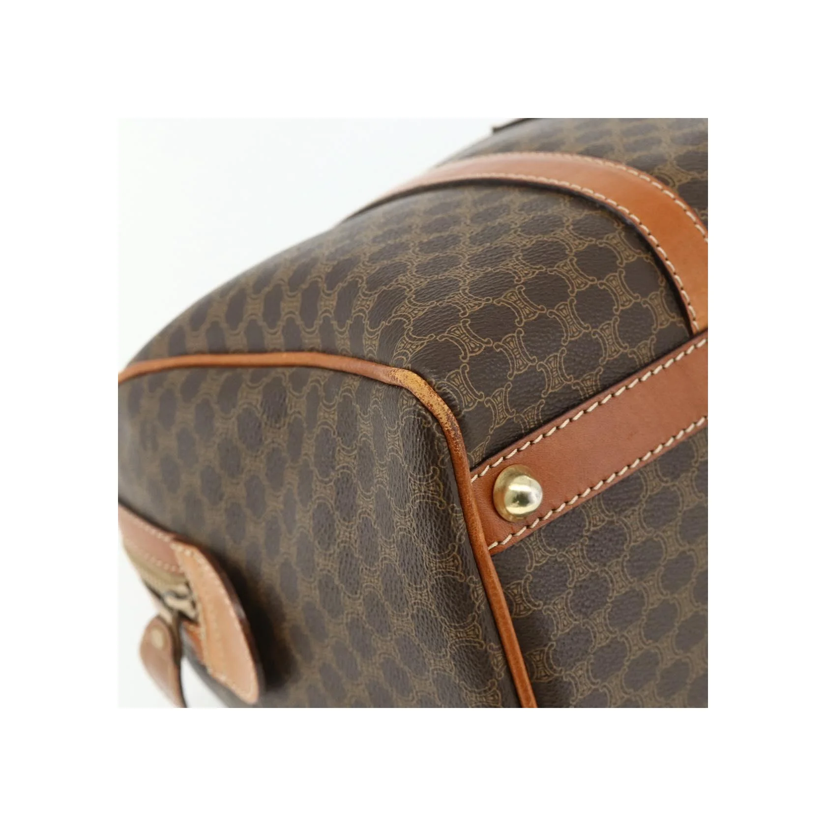 Sac Boston Celine Vintage Macadam - Brown - Image 10