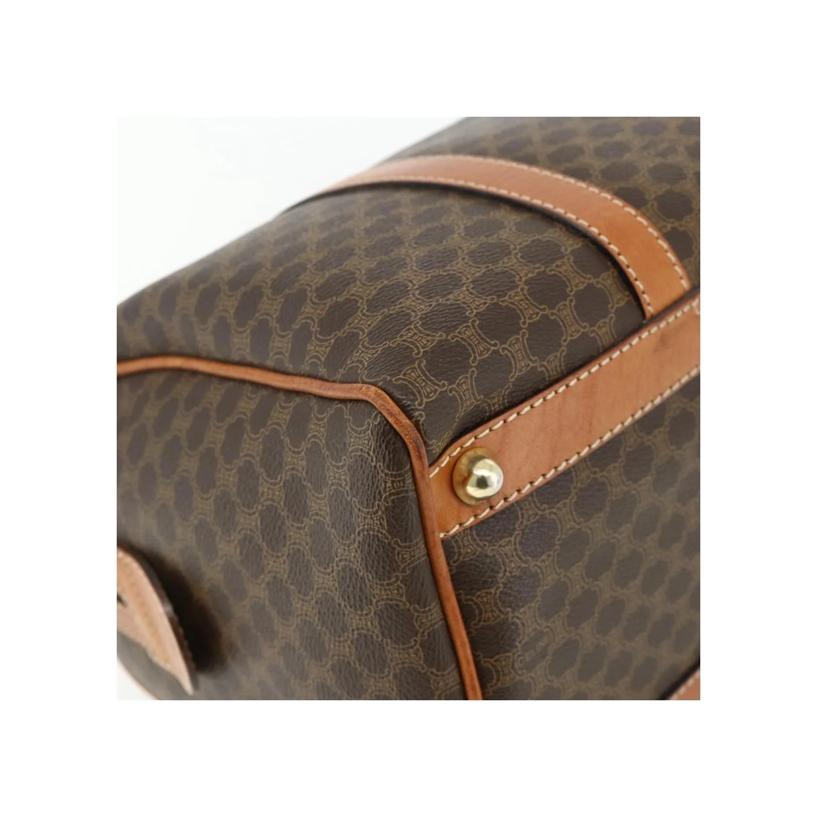 Sac Boston Celine Vintage Macadam - Brown - Image 12