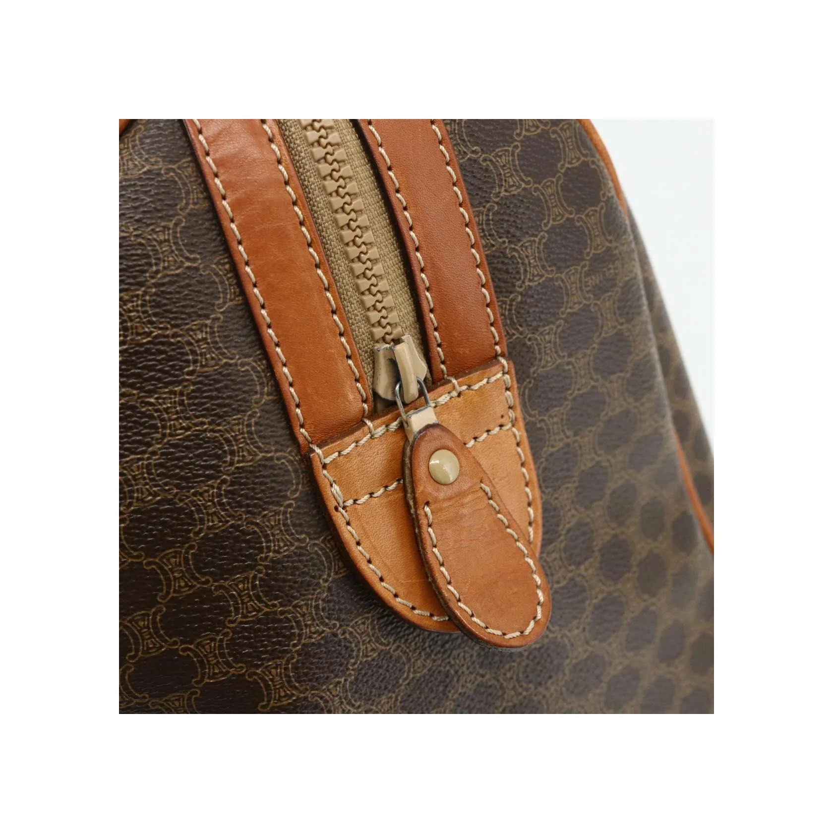 Sac Boston Celine Vintage Macadam - Brown - Image 13