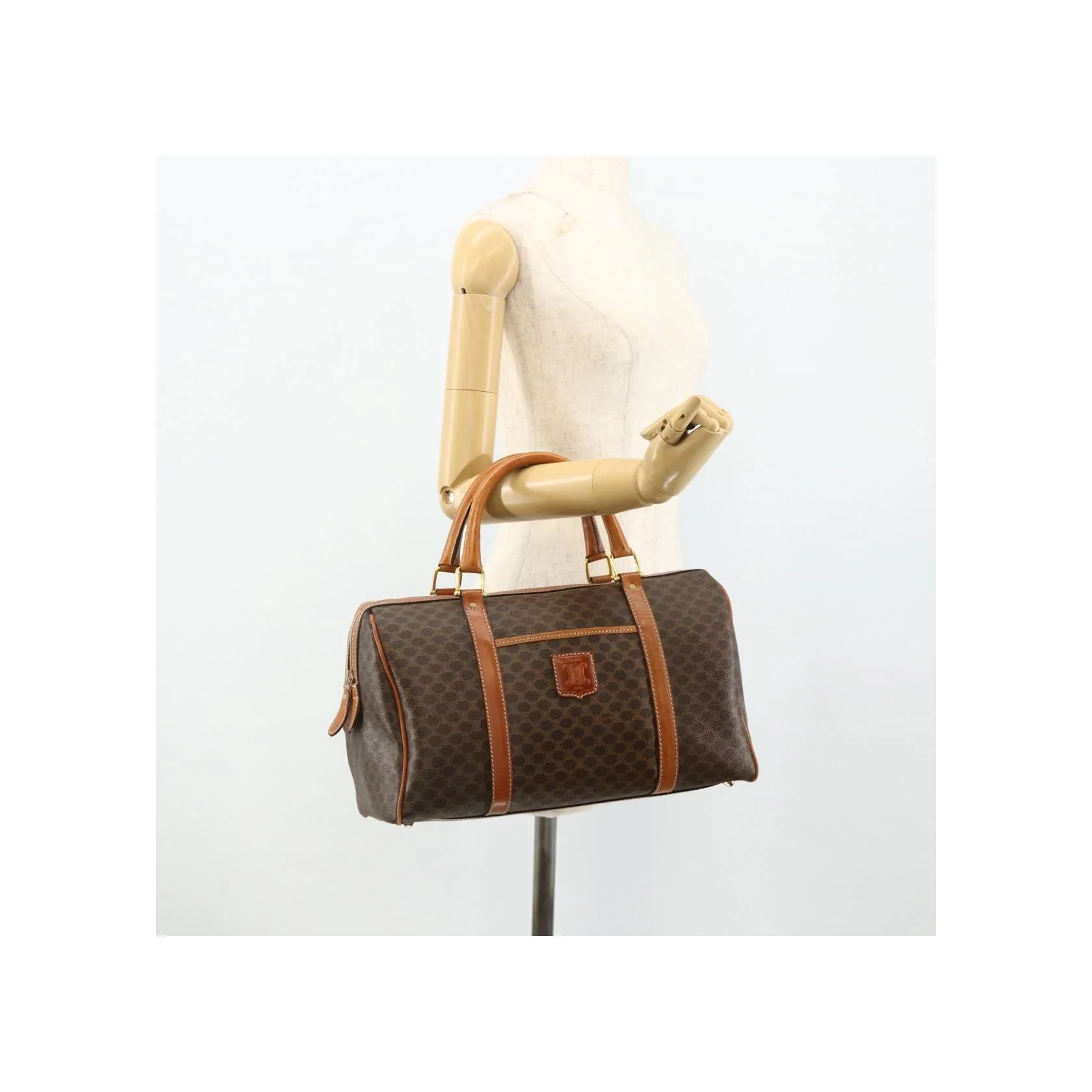 Sac Boston Celine Vintage Macadam - Brown - Image 14
