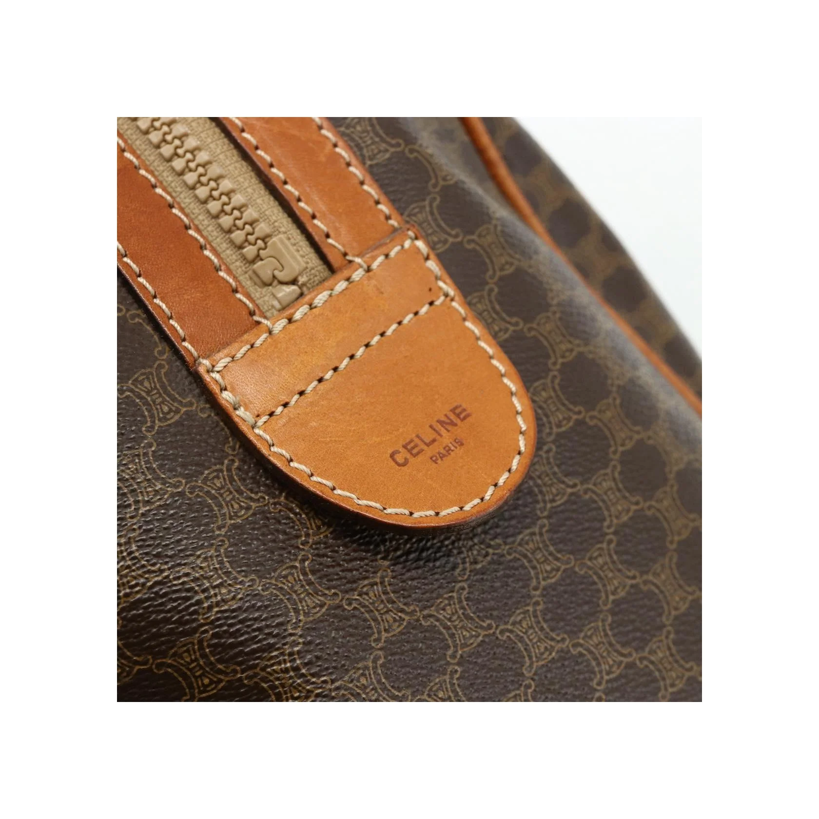 Sac Boston Celine Vintage Macadam - Brown - Image 6