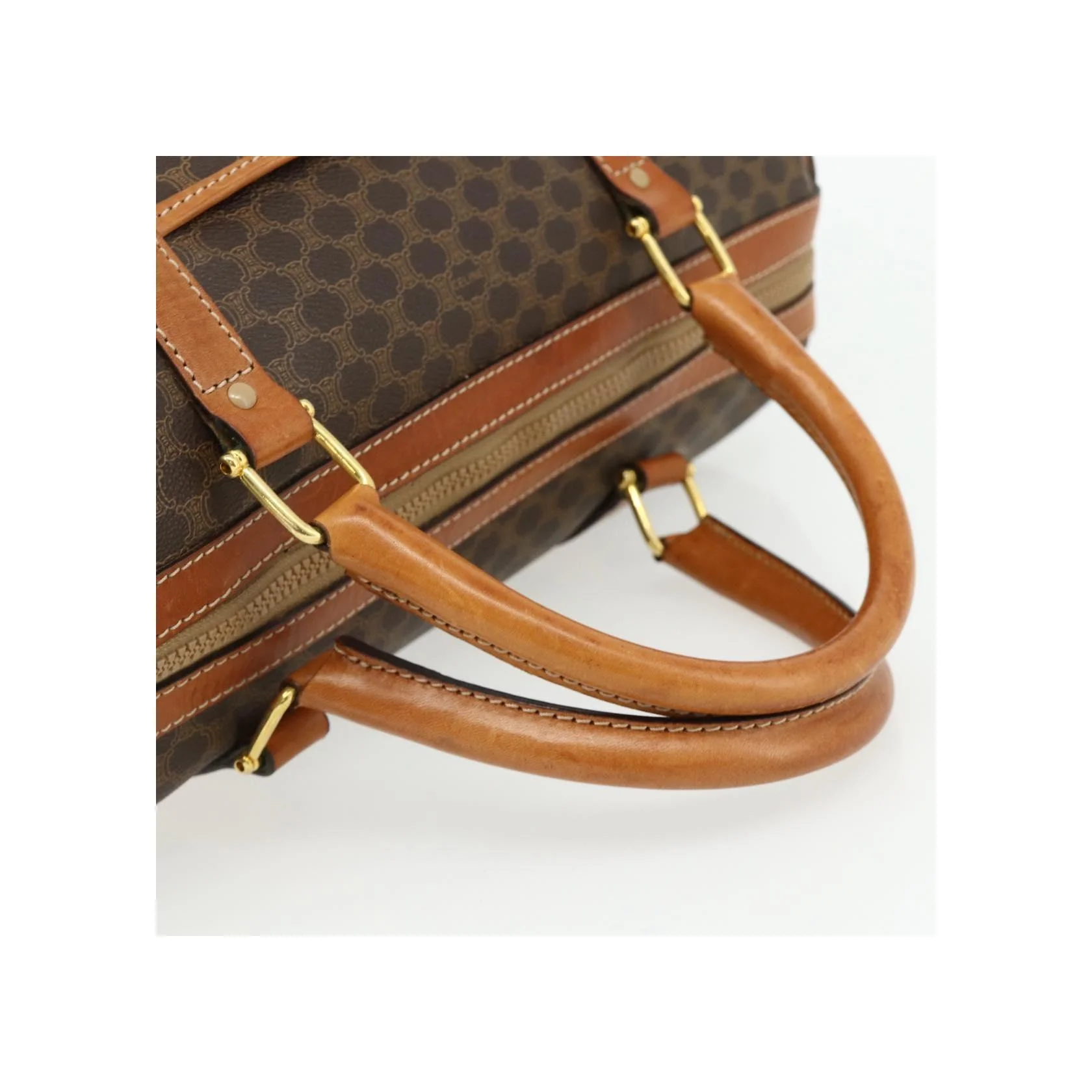 Sac Boston Celine Vintage Macadam - Brown - Image 8