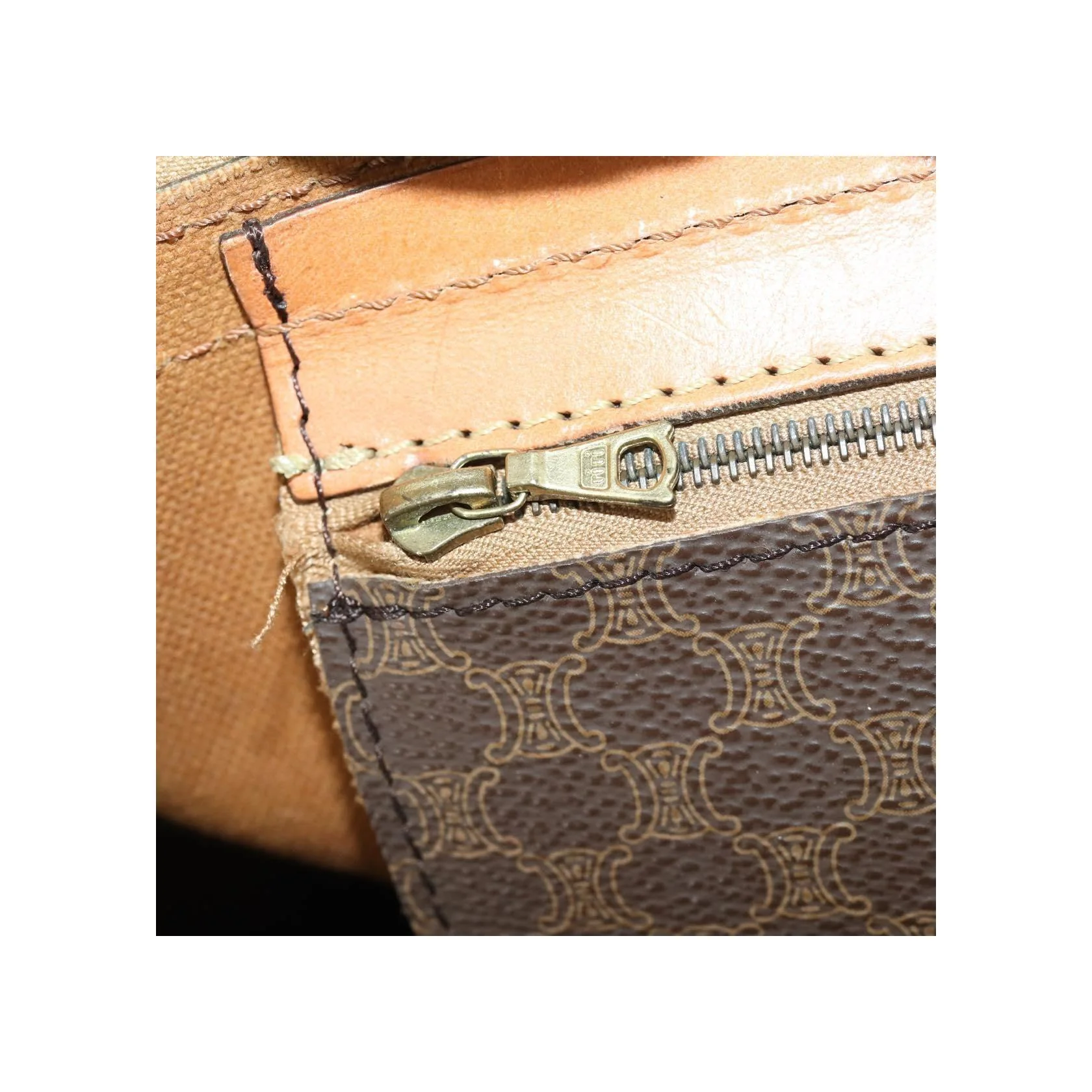 Sac Boston Celine Vintage Macadam - Brown - Image 13