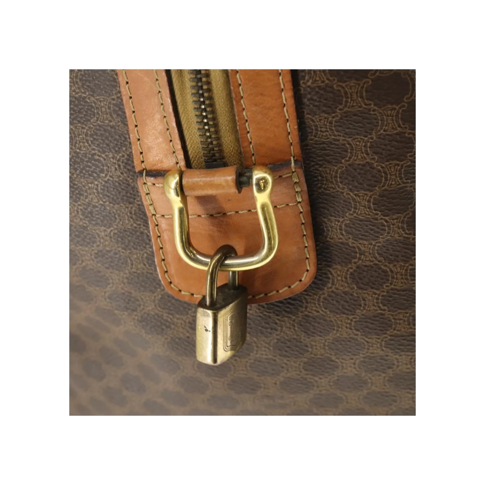 Sac Boston Celine Vintage Macadam - Brown - Image 15