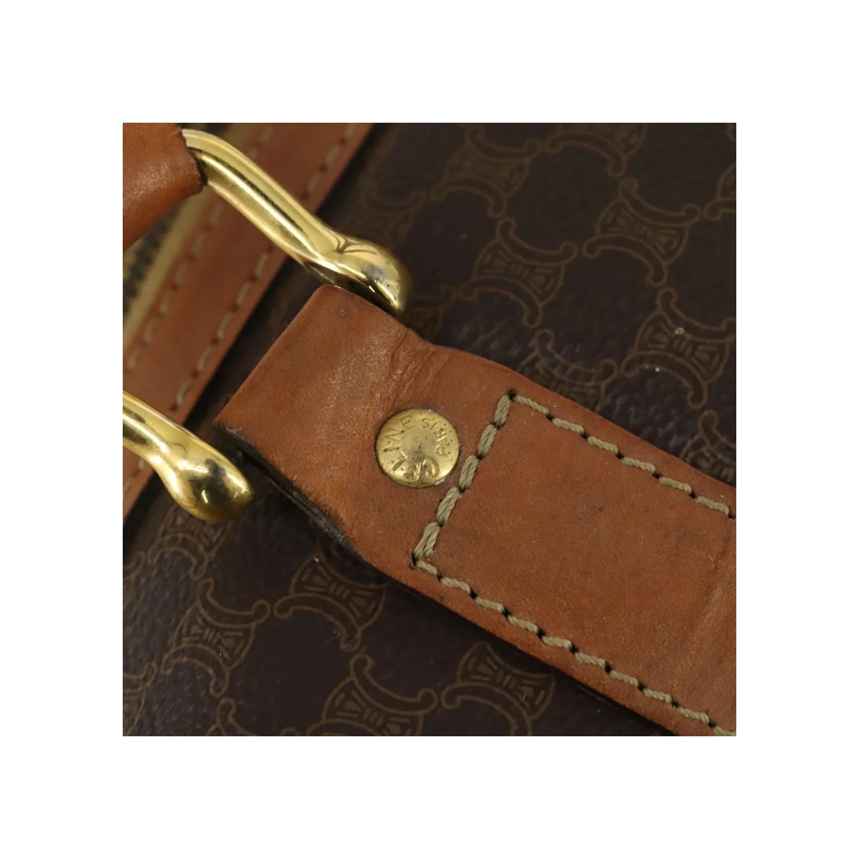 Sac Boston Celine Vintage Macadam - Brown - Image 19