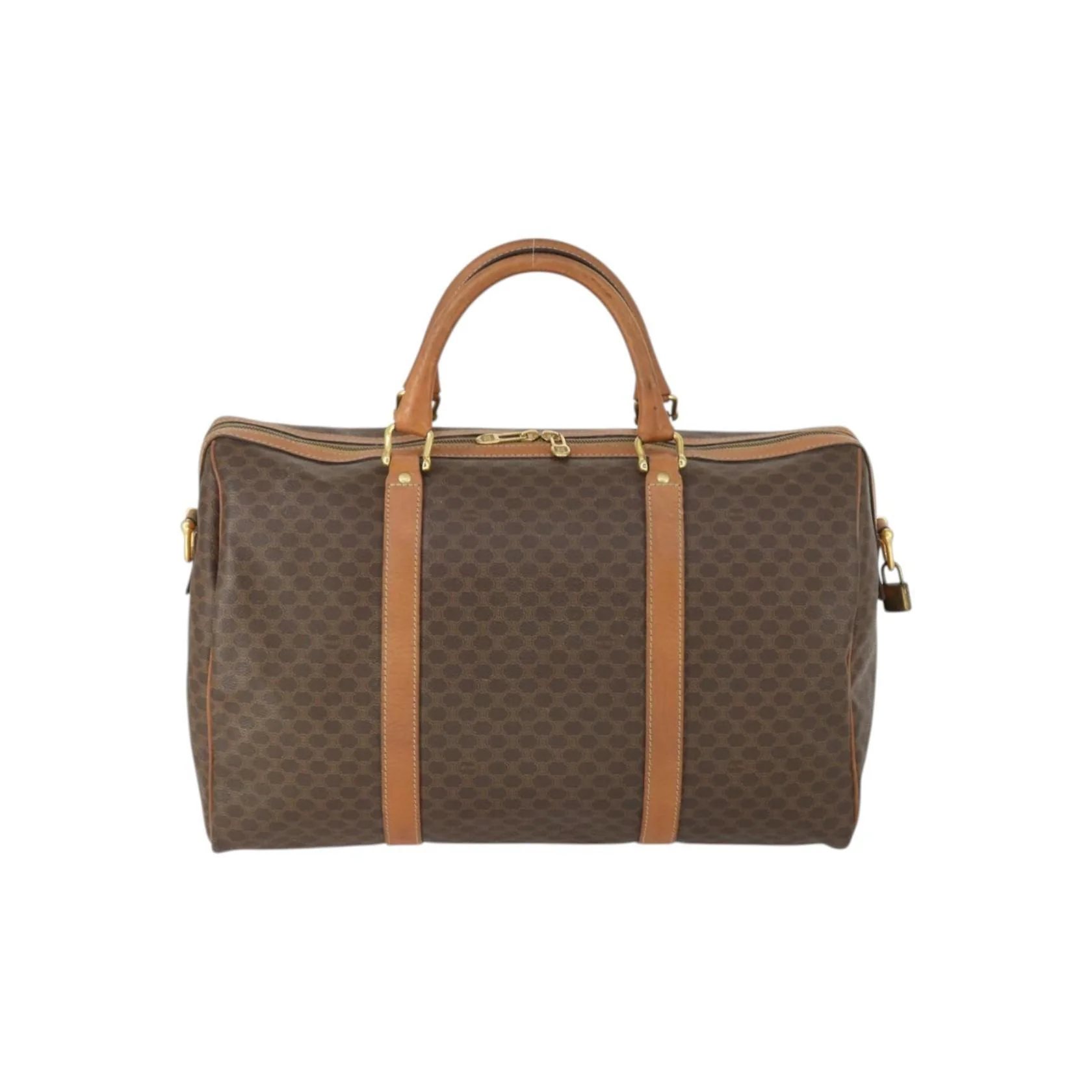 Sac Boston Celine Vintage Macadam - Brown - Image 2