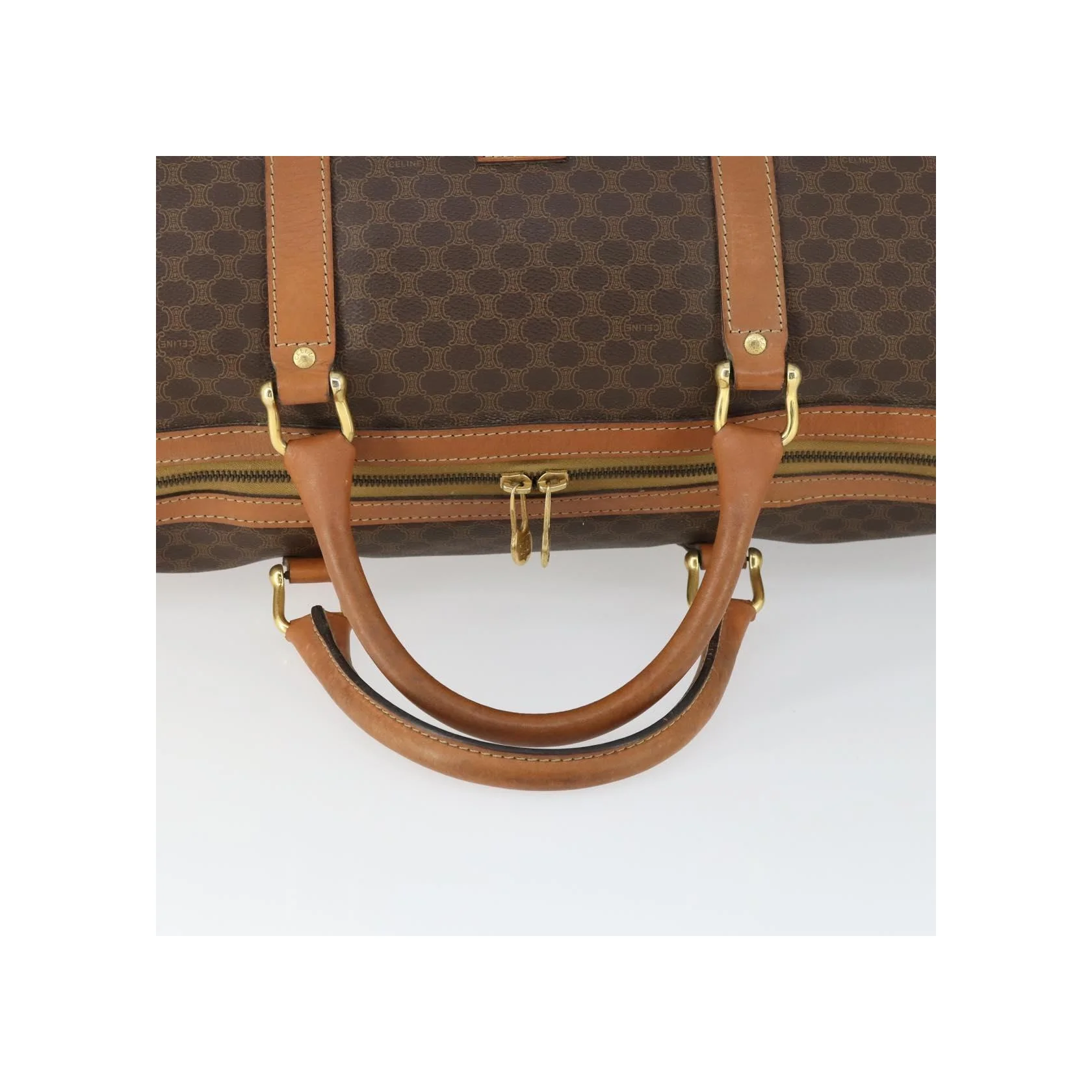 Sac Boston Celine Vintage Macadam - Brown - Image 8