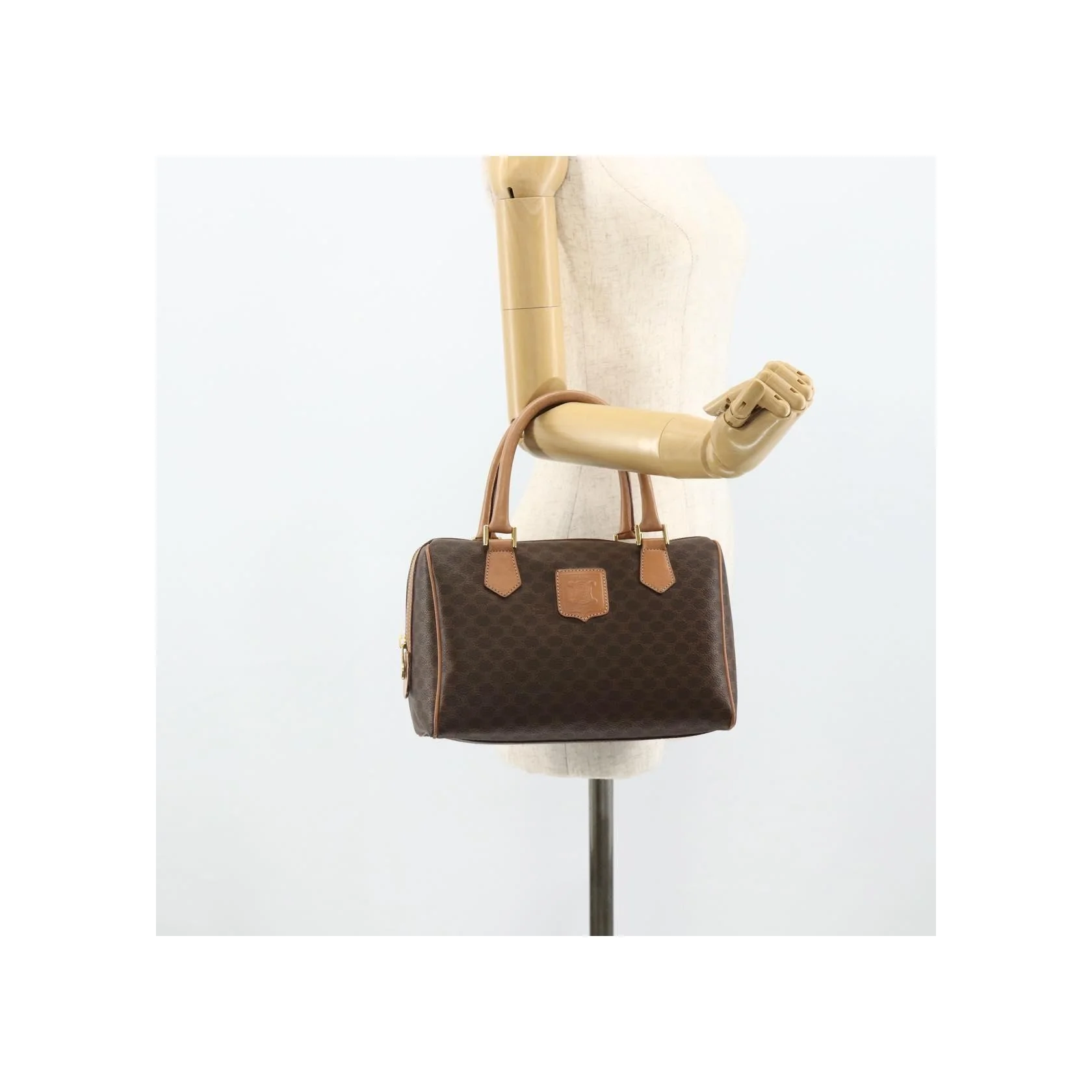 Sac Boston Celine Vintage Macadam - Brown - Image 13