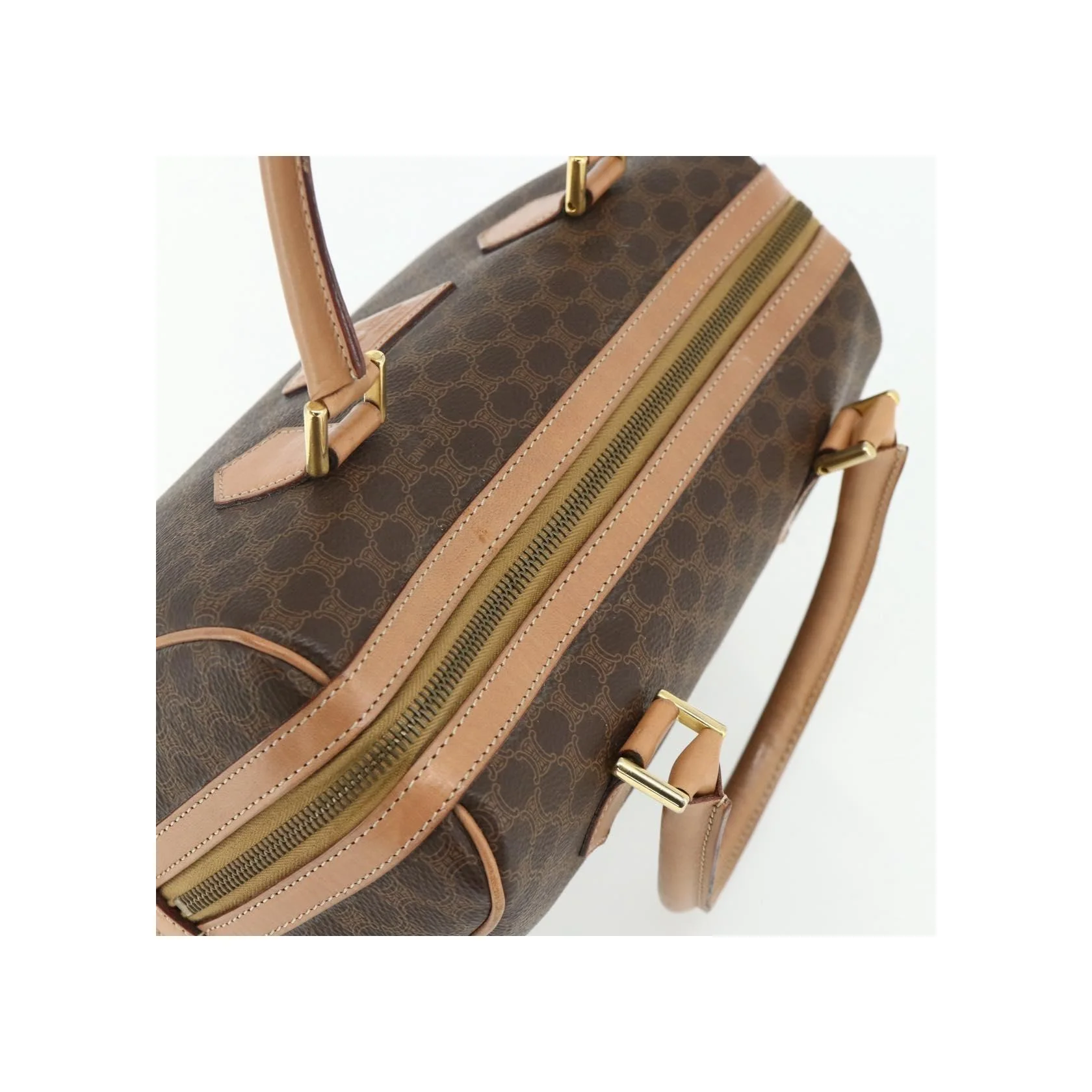 Sac Boston Celine Vintage Macadam - Brown - Image 16